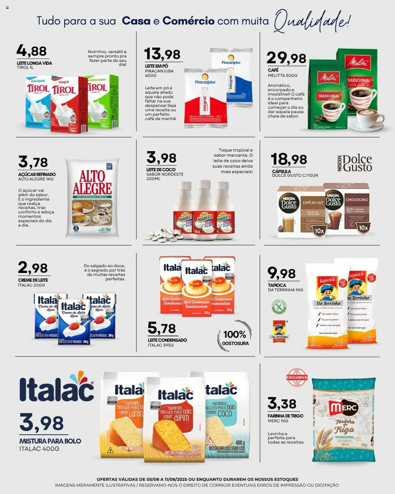 Mercadão Atacadista Folheto - válido de 05.08.2025 | Página: 9 | Produtos: Coco, Aipim, Café, Açúcar