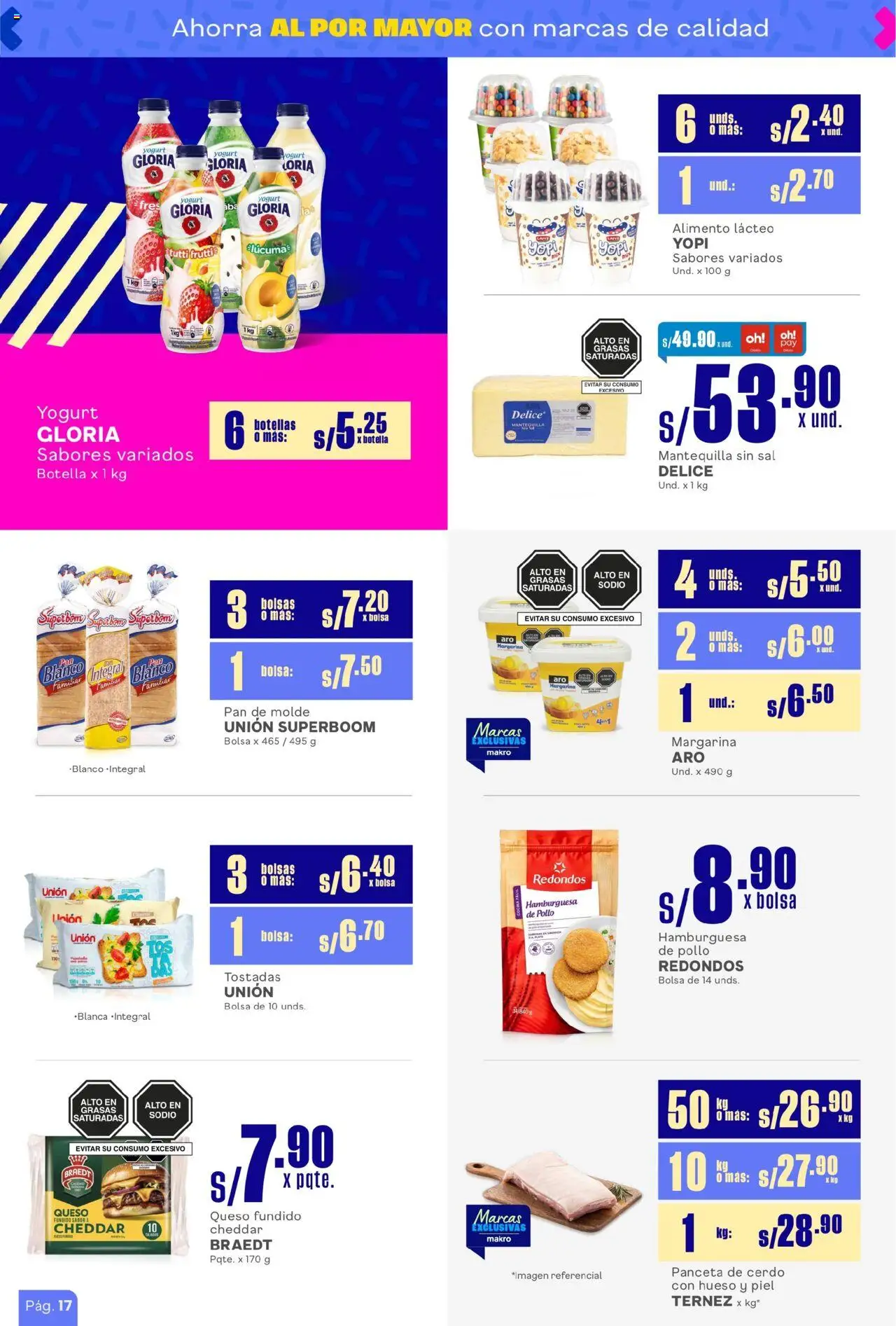 Catálogo Makro válido desde 31.07.2025 | Página: 4 | Productos: Yogurt, Cerdo, Bolsa, Cocina