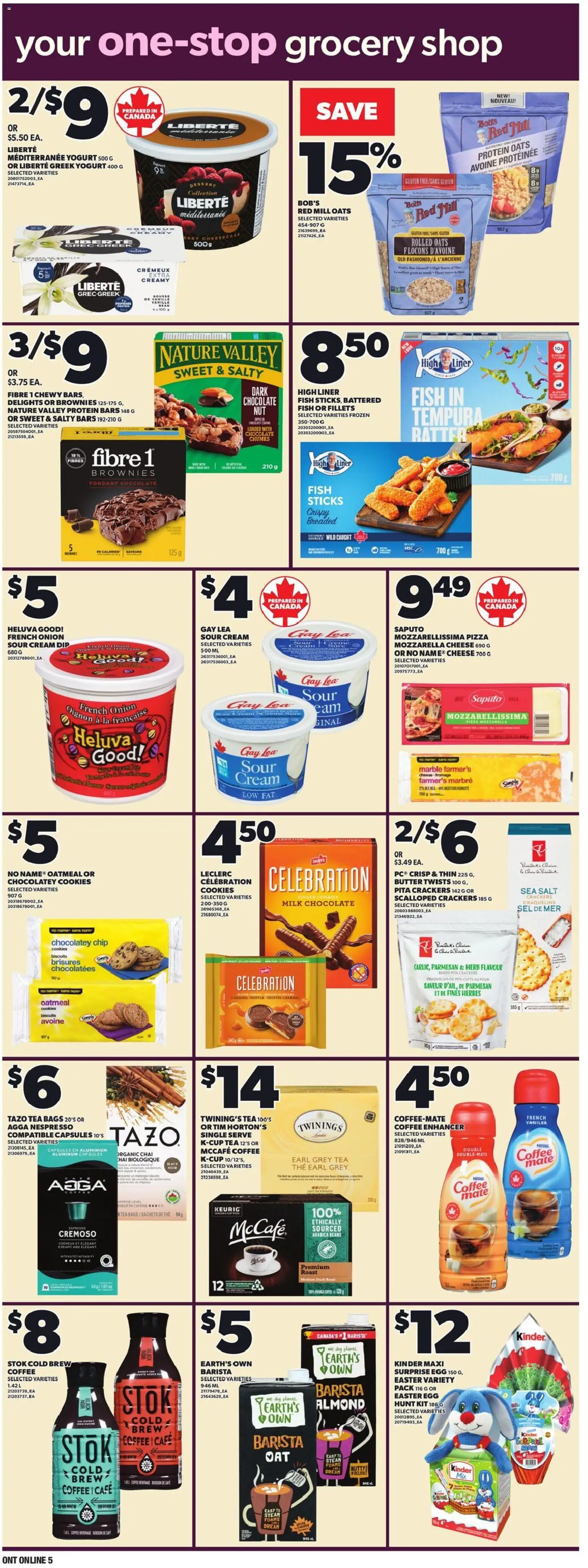 Loblaws flyer valid from 19.03.2026 | Page: 14 | Products: Milk, Butter, Yogurt, Chocolate