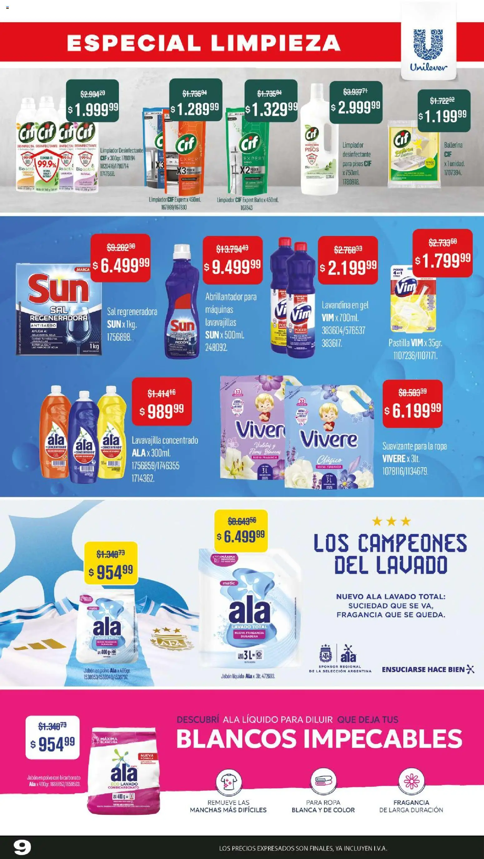 Makro ofertas │ válido desde el 06.11.2025 | Página: 9 | Productos: Lavabo, Jabón líquido, Sal, Limpiador