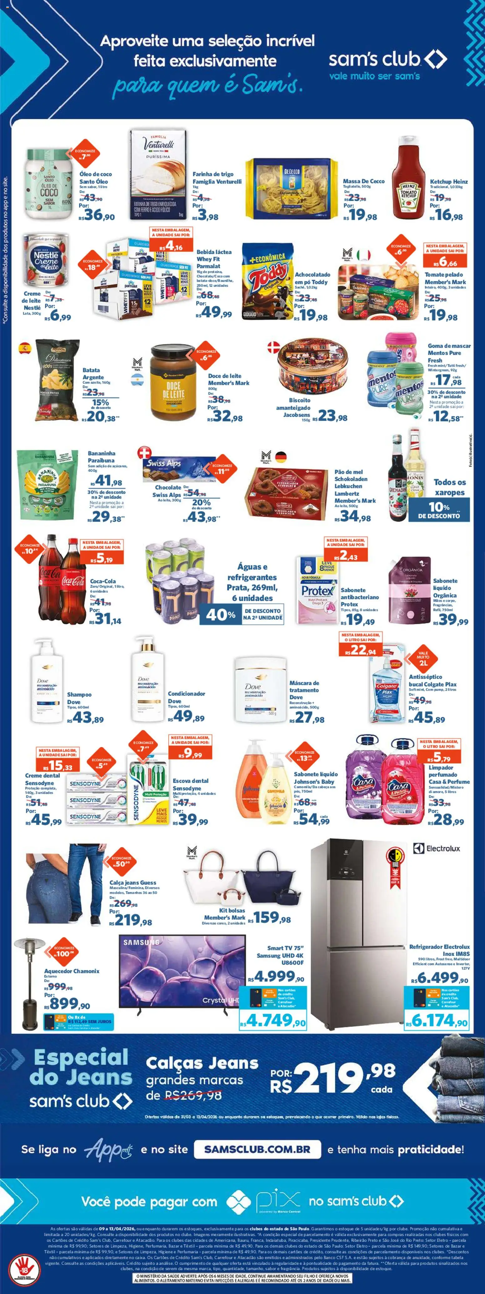 Sam's Club Folheto - válido de 09.04.2026 | Página: 2 | Produtos: Fragrância, Pó, Achocolatado, Pão