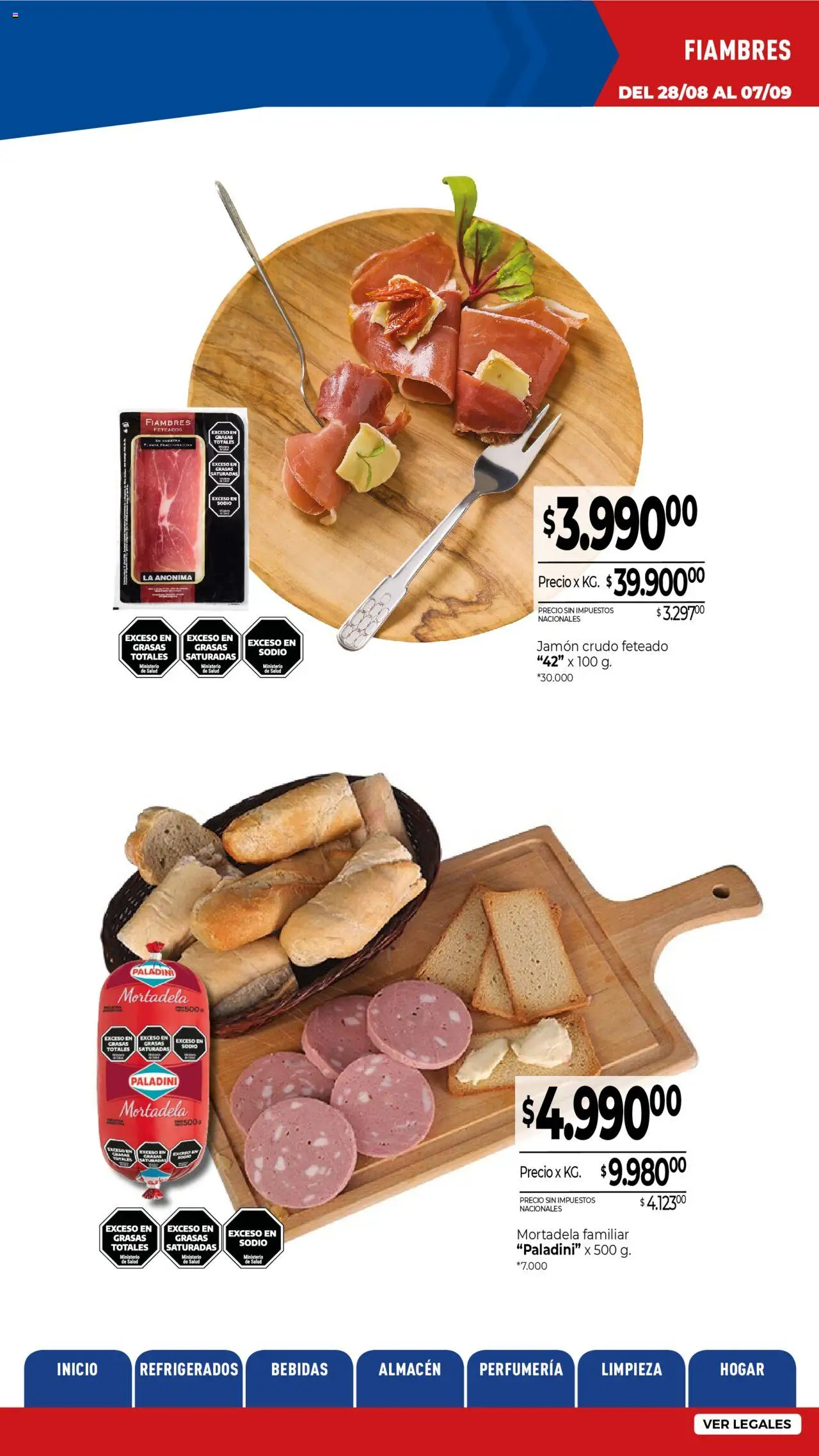 La Anonima - Insuperables - z3 │ válido desde el 28.08.2025 | Página: 4 | Productos: Jamón crudo, Mortadela, Jamón, Planta