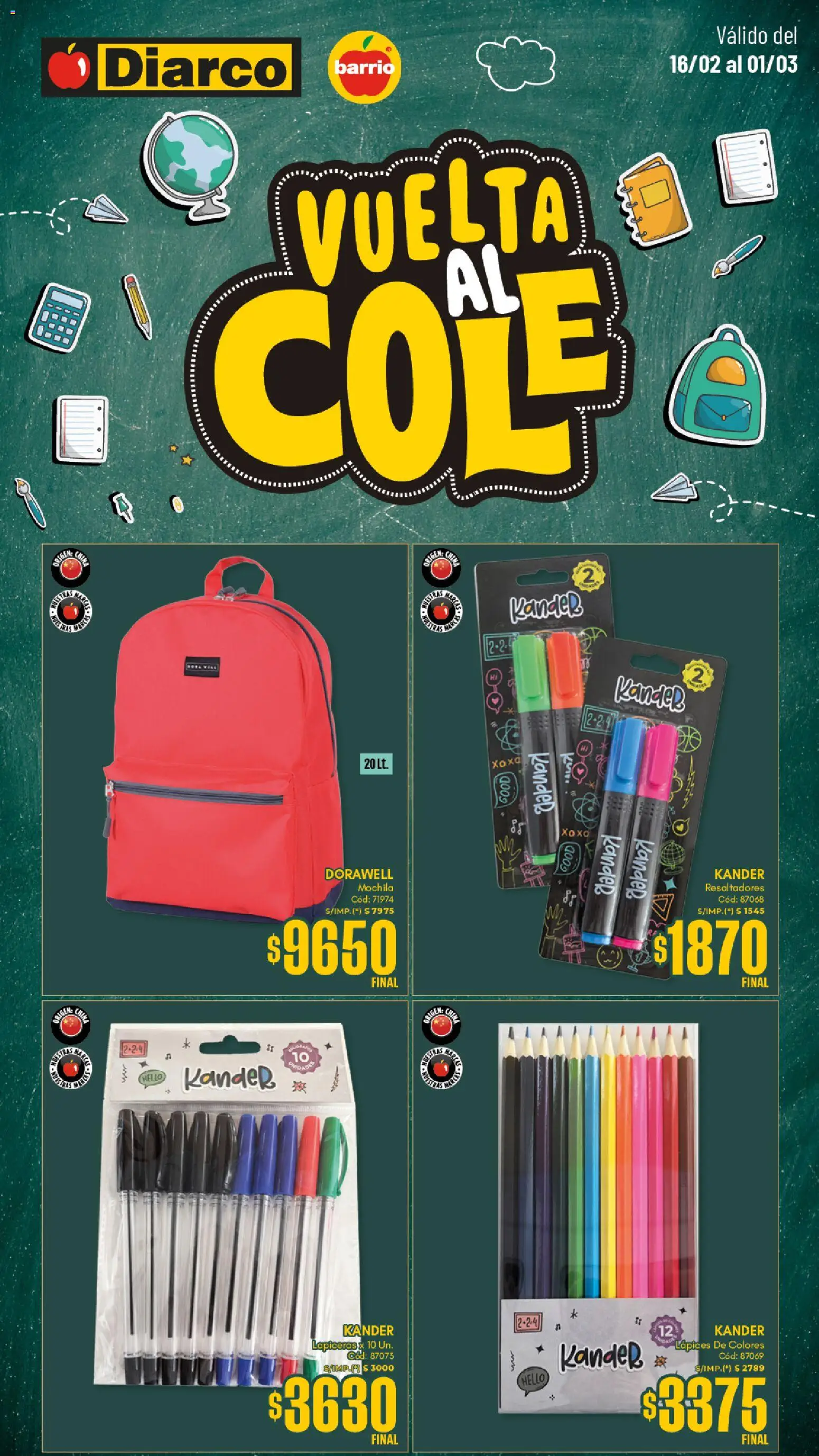 Especial Vuelta Al Coĺe │ válido desde el 16.02.2026 | Página: 1 | Productos: Mochila