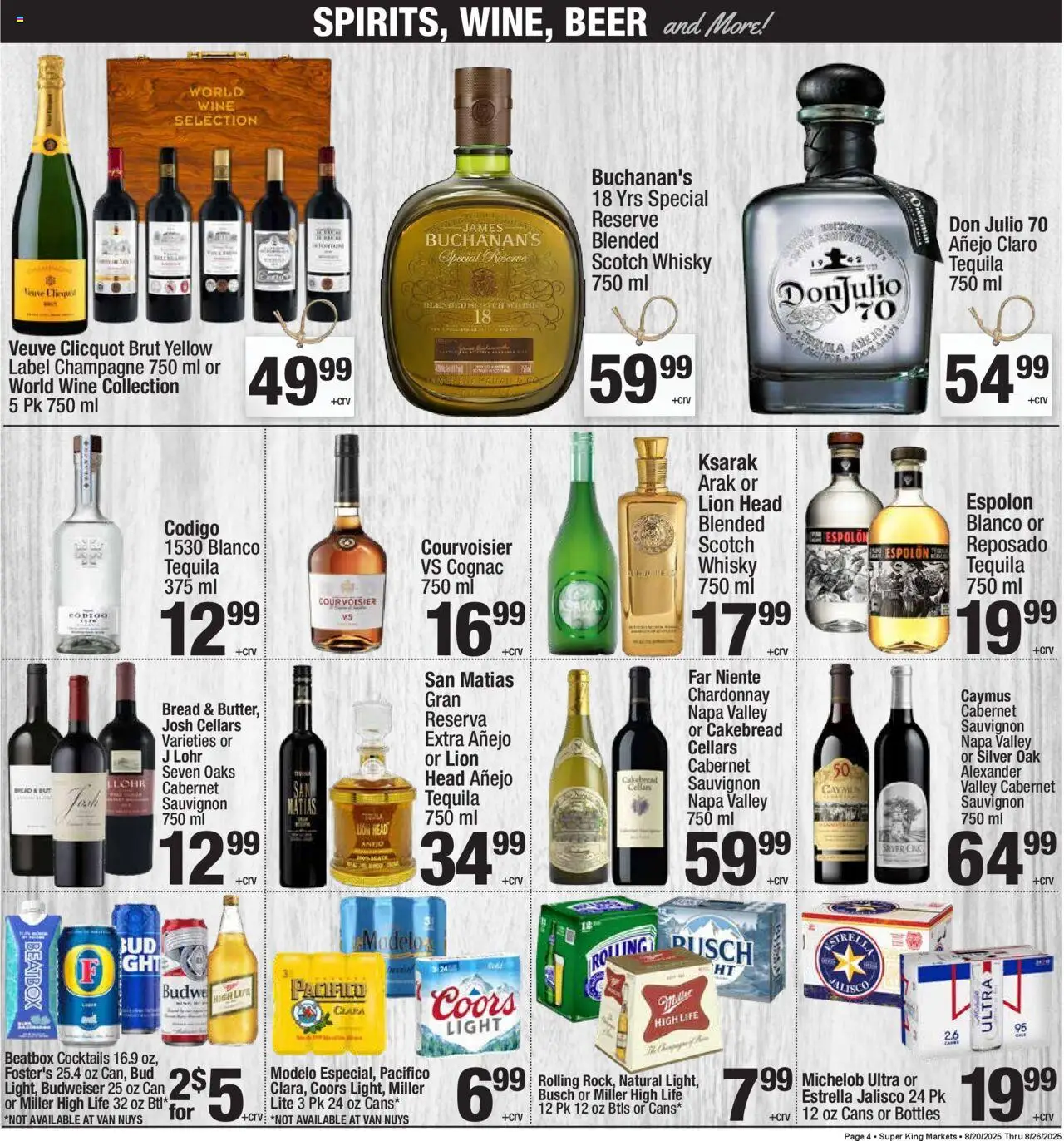Super King - Weekly Ad - valid from 20.08.2025 | Page: 4 | Products: Bread, Wine, Beer