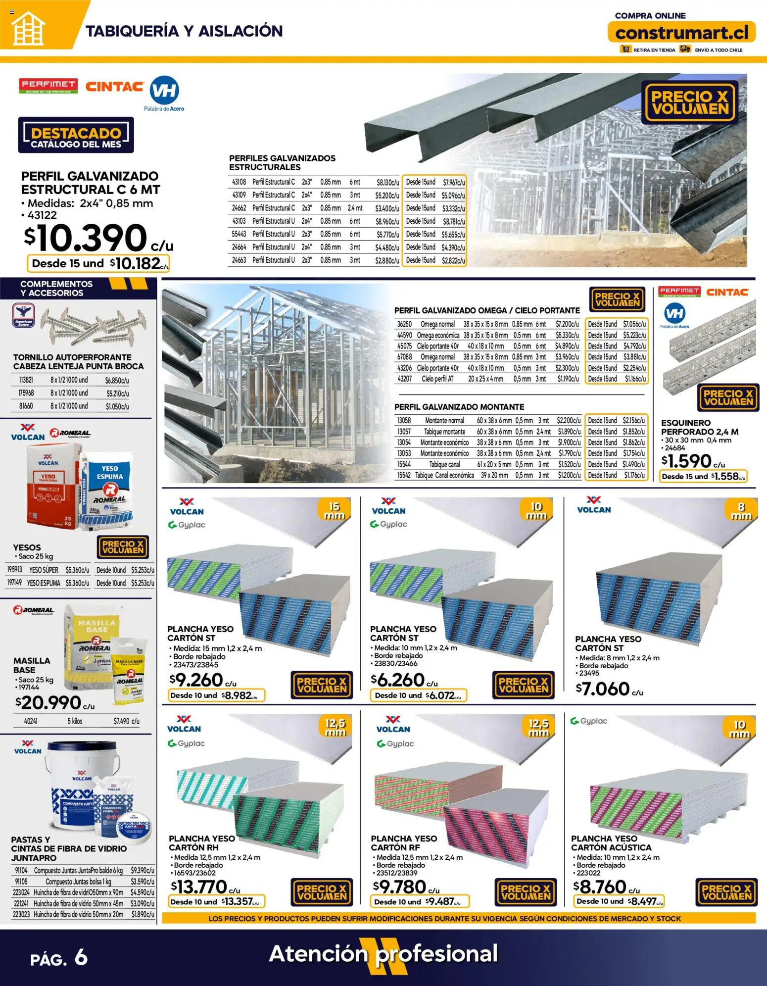 Construmart Ofertas │ válido desde el 01.04.2026 | Página: 6 | Productos: Bolsa, Tornillo, Perfil, Base