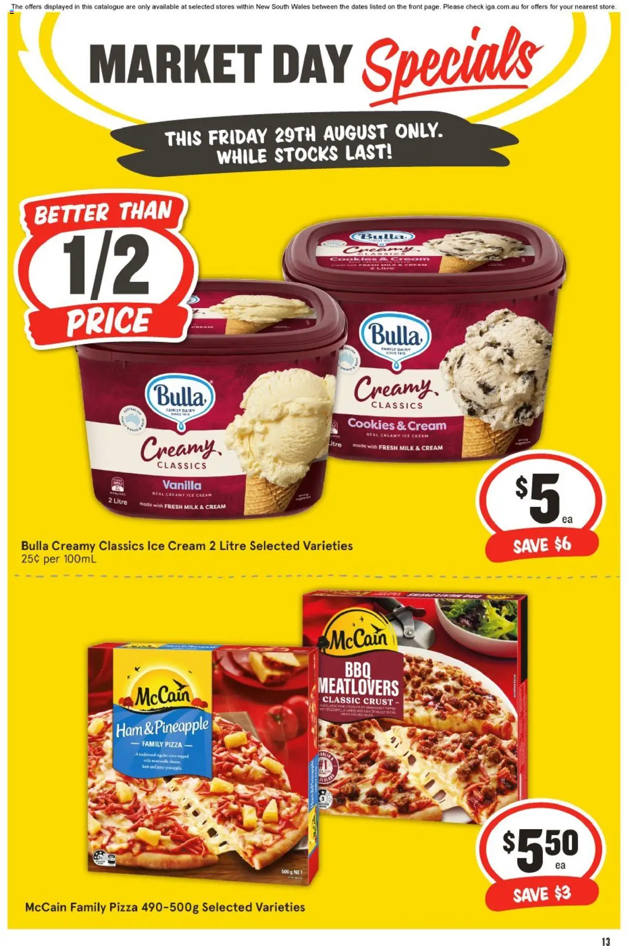 IGA catalogue - valid from 29.08.2025 | Page: 3 | Products: Ham, Pineapple, Cream, Ice cream
