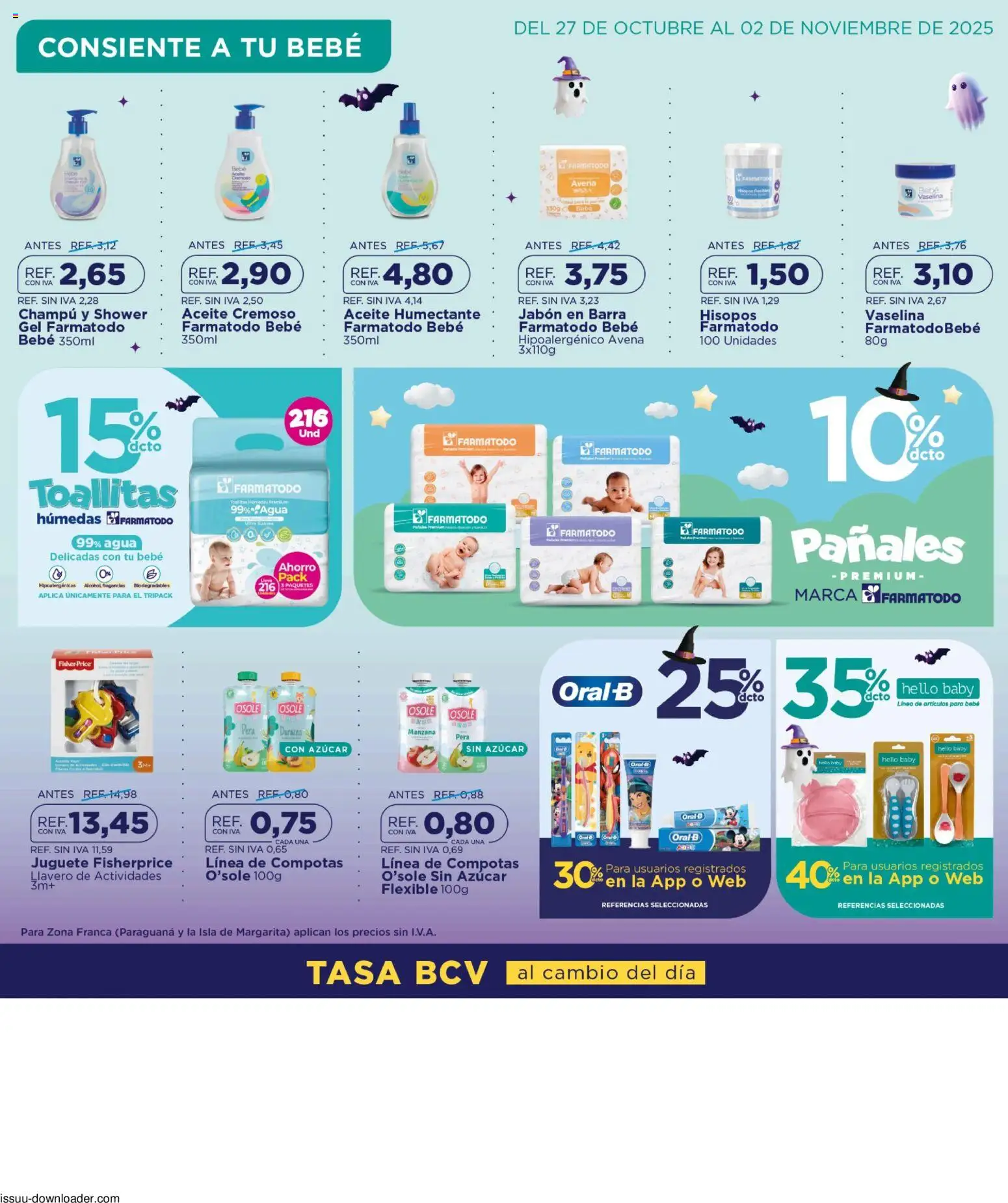 FarmaTodo revista - valida desde el 27.10.2025 | Página: 3 | Productos: Agua, Jabón, Pera, Aceite