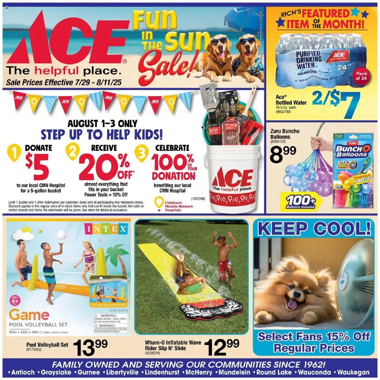 ACE Hardware Local Ad - valid from 29.07.2025 | Page: 1 | Products: Water, Game