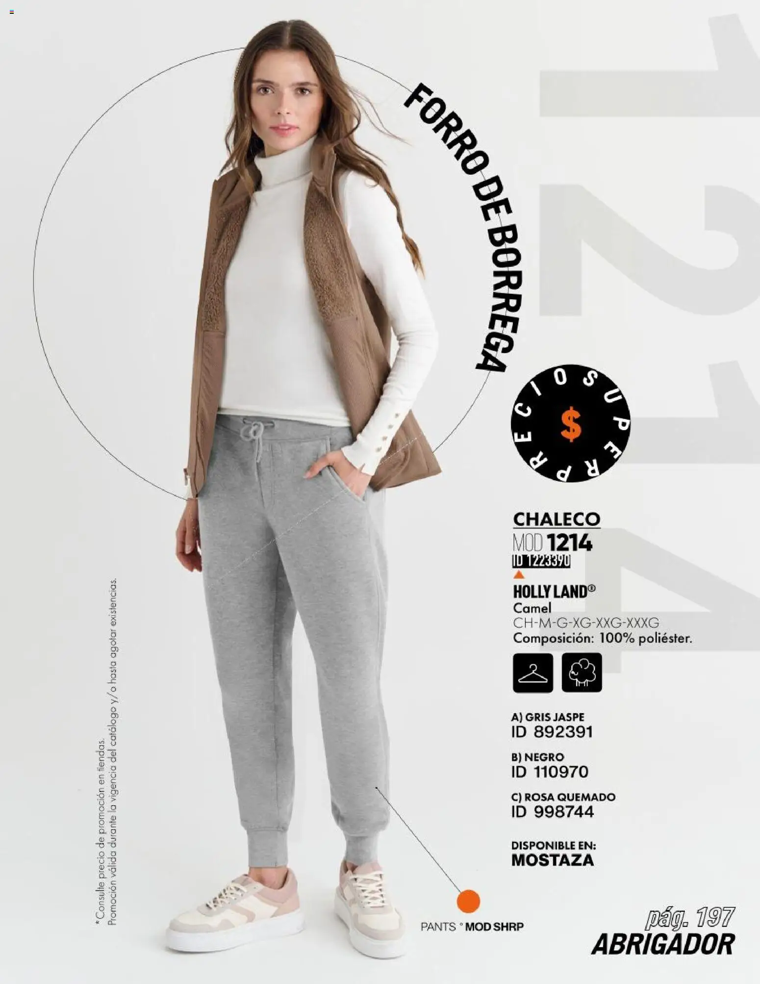 Nuevas ofertas de Price Shoes válidas en toda la República Mexicana desde el 03.11.2025. ¡Encuentra las mejores ofertas en Price Shoes catálogo Abrigador! | Página: 197 | Productos: Chaleco, Mostaza