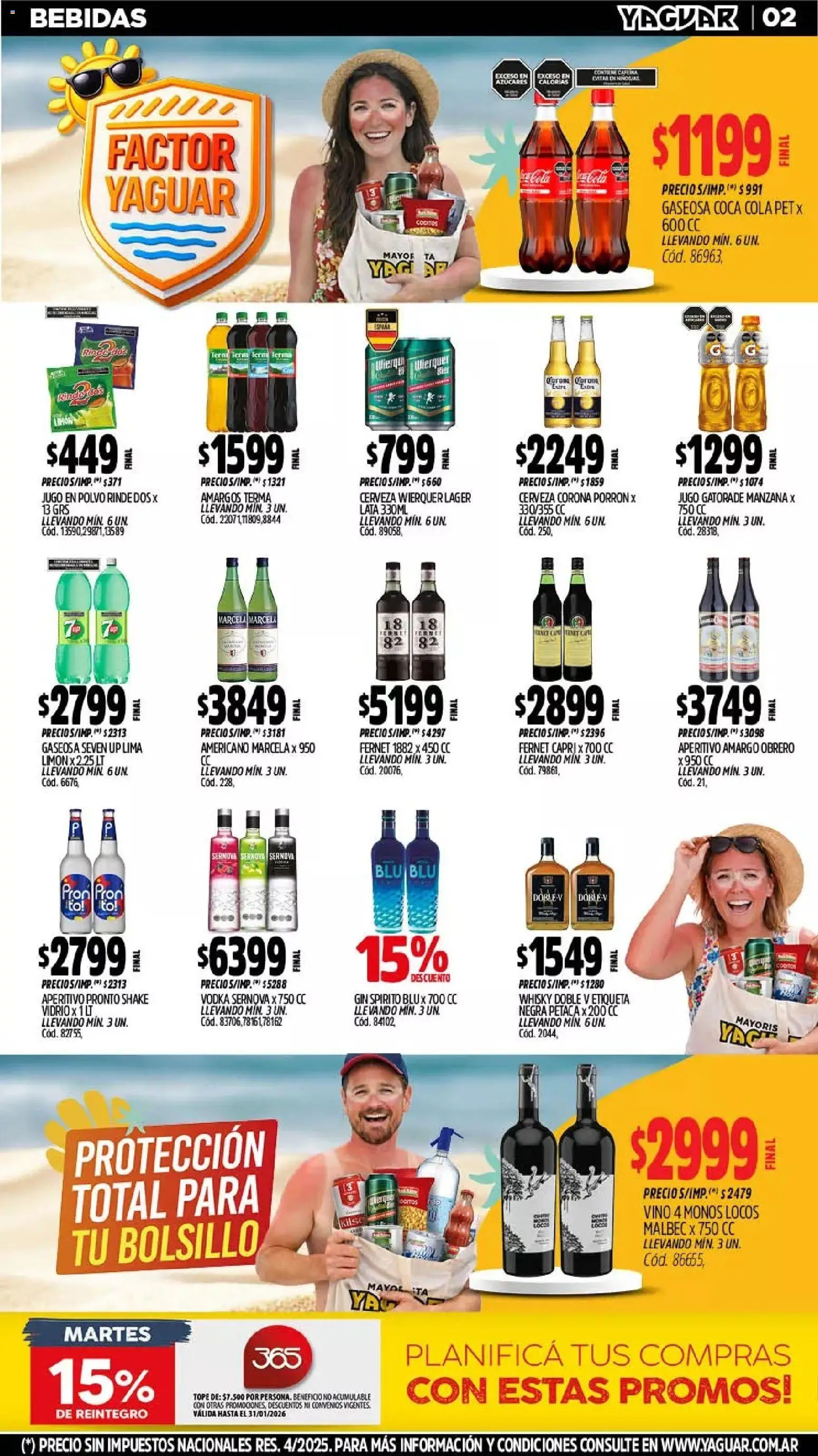 Yaguar - Oferta Semanal Misiones │ válido desde el 26.01.2026 | Página: 2 | Productos: Vodka, Gin, Manzana, Cerveza