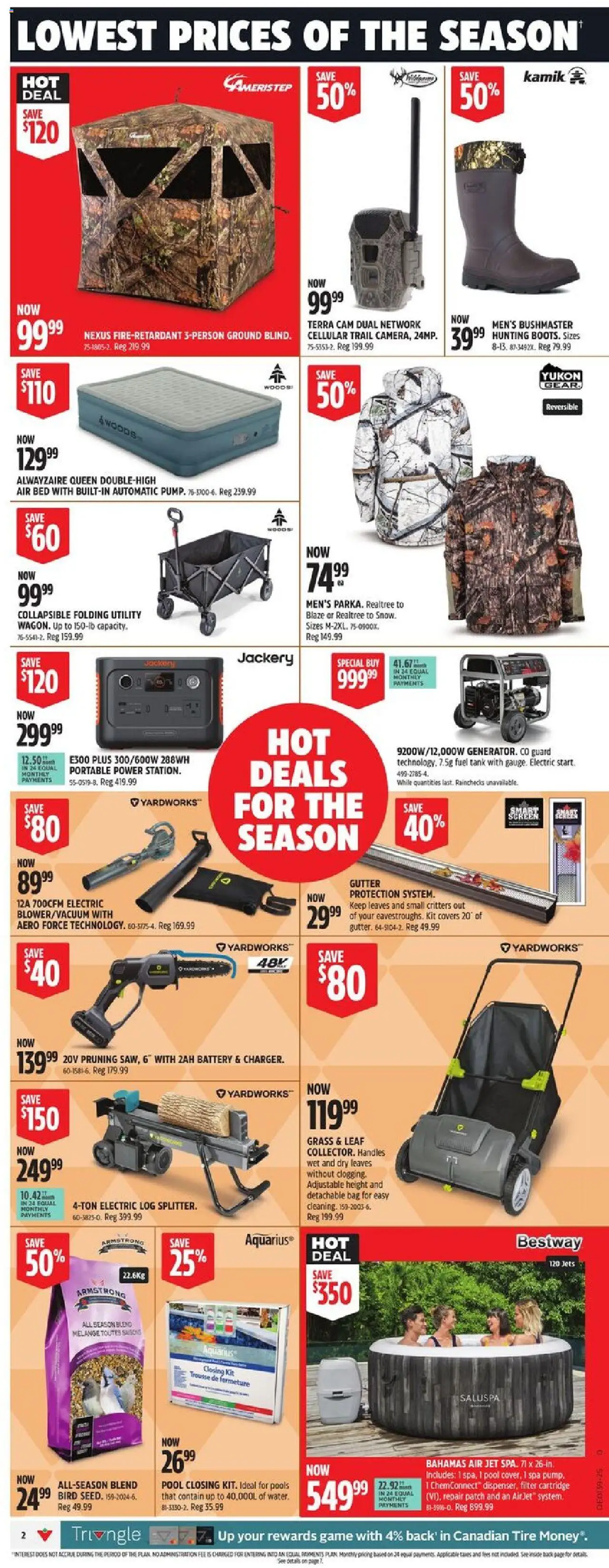 Canadian Tire flyer valid from 18.09.2025 | Page: 5 | Products: Game, Bag, Bed, Battery