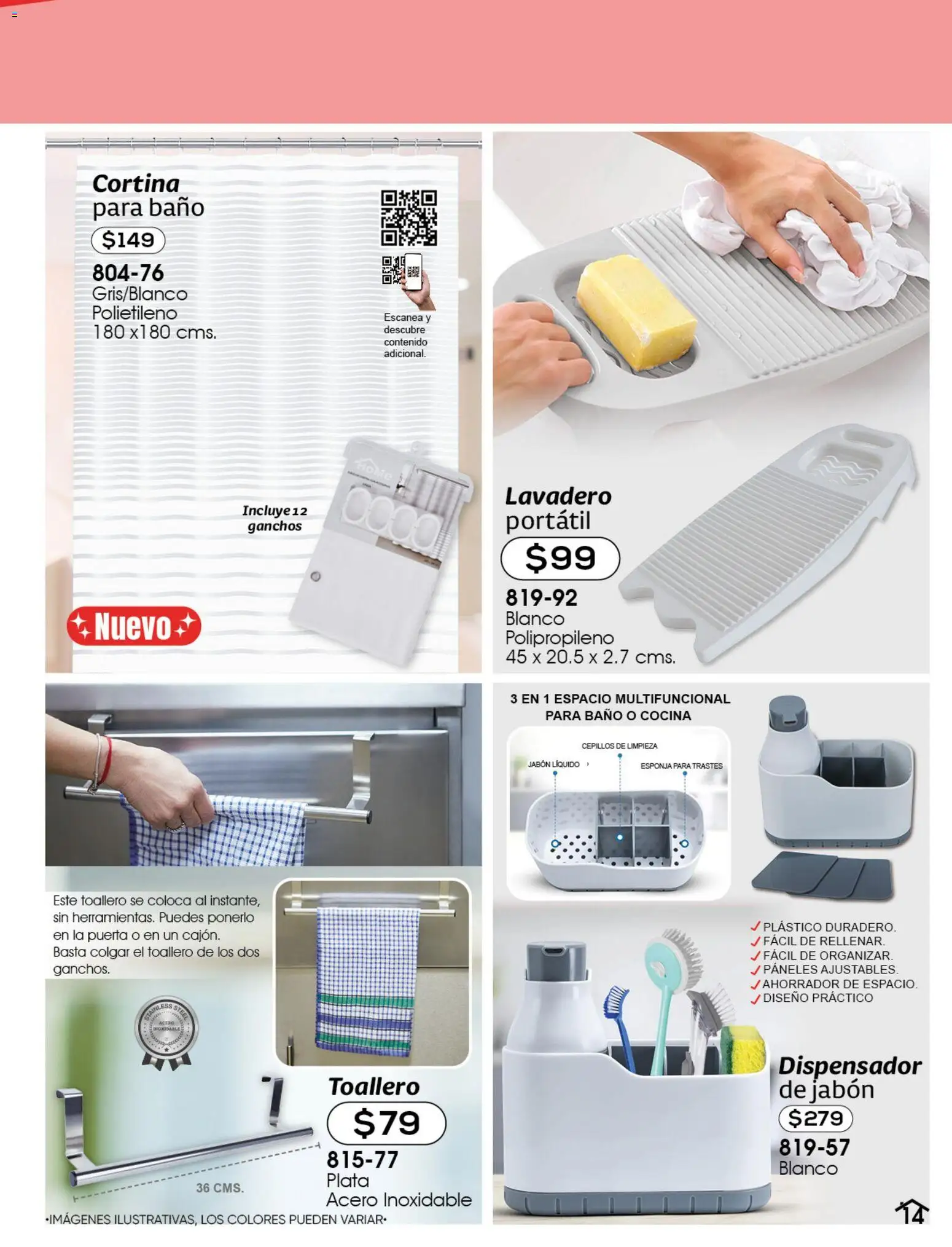 Nuevas ofertas de Cklass válidas en toda la República Mexicana desde el 02.01.2026. ¡Encuentra las mejores ofertas en Cklass catálogo Home! | Página: 15 | Productos: Lavadero, Jabón líquido, Cocina, Jabón