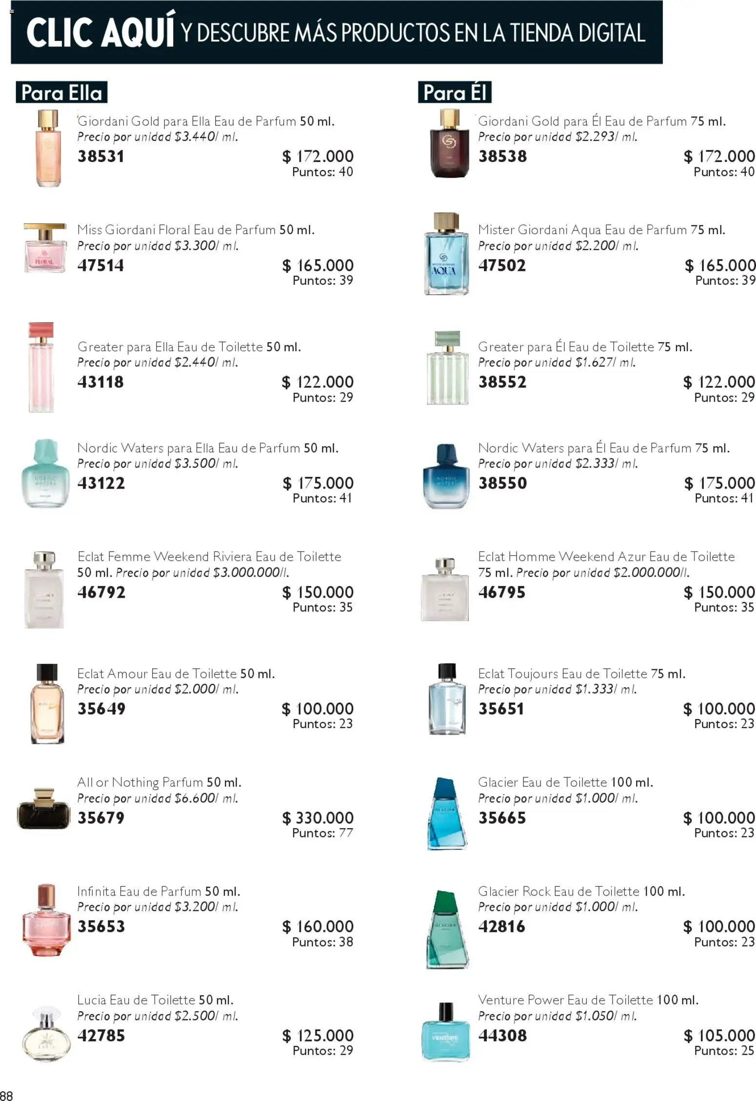 Oriflame revista - valida desde el 27.12.2025 | Página: 88 | Productos: Eau de toilette