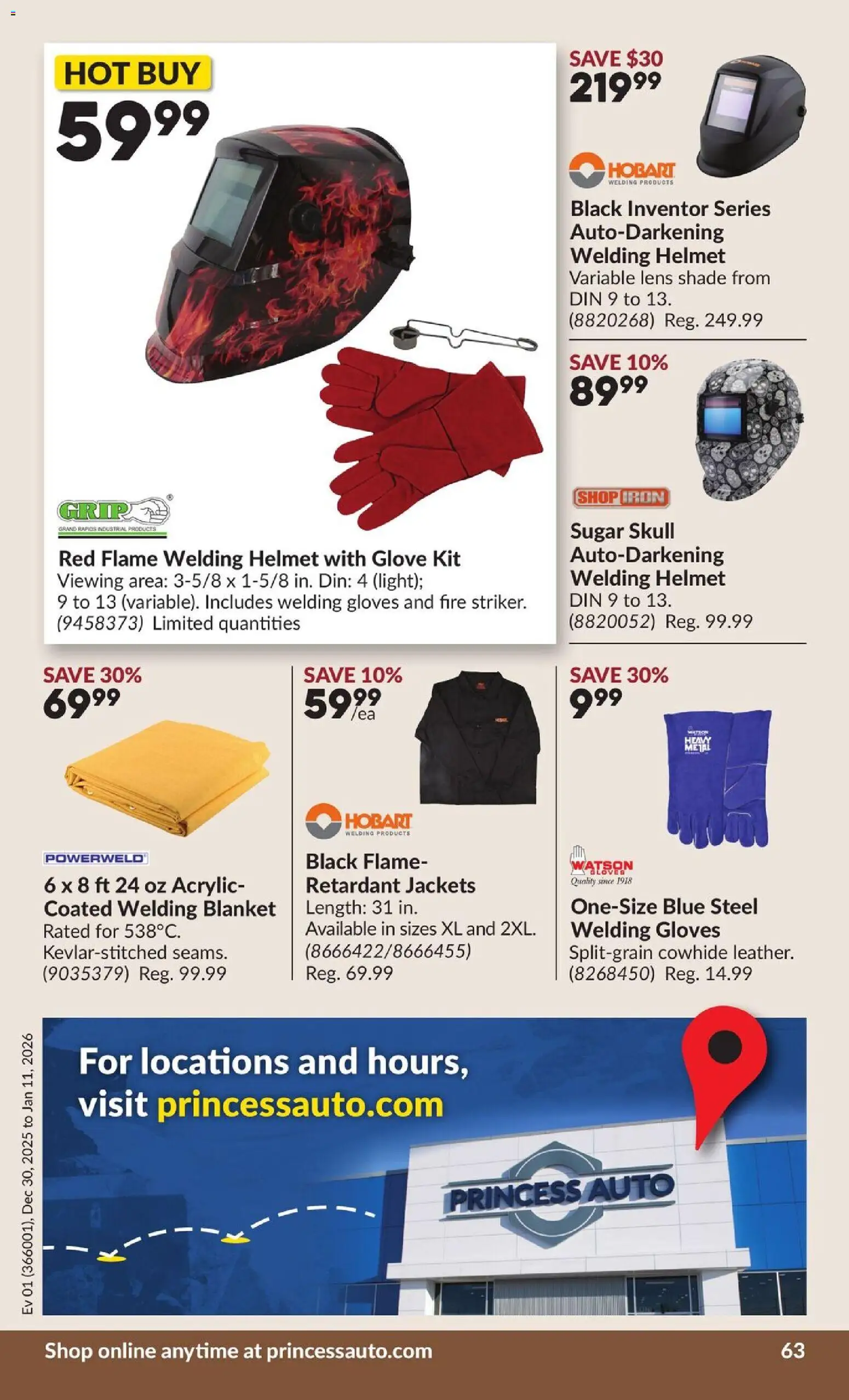 Princess Auto flyer valid from 30.12.2025 | Page: 68 | Products: Gloves, Iron, Blanket