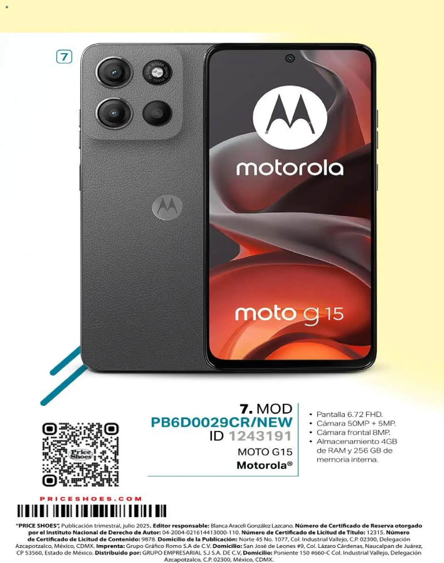 Nuevas ofertas de Price Shoes válidas en toda la República Mexicana desde el 21.11.2025. ¡Encuentra las mejores ofertas en Price Shoes catálogo Pantallas & Celulares! | Página: 8 | Productos: Cámara