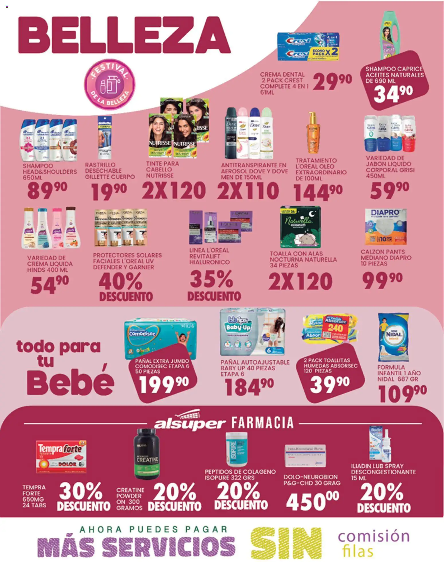 Nuevas ofertas de Alsuper válidas en toda la República Mexicana desde el 13.03.2026. ¡Encuentra las mejores ofertas en Alsuper folleto! | Página: 4 | Productos: Antitranspirante, Jabón líquido, Rastrillo, Pants