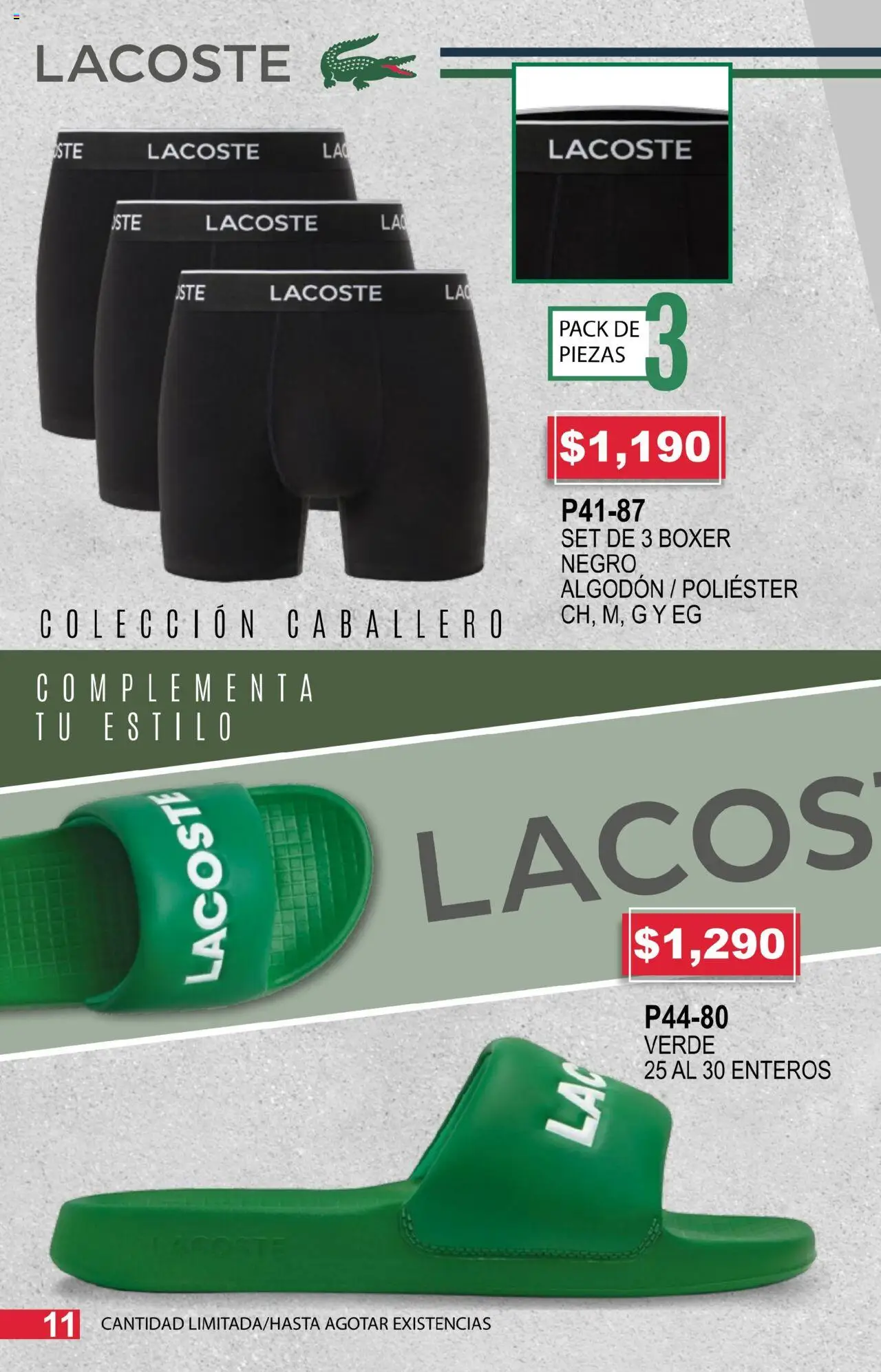 Nuevas ofertas de Cklass válidas en toda la República Mexicana desde el 14.07.2025. ¡Encuentra las mejores ofertas en Cklass catálogo Especial Lacoste! | Página: 12 | Productos: Algodón