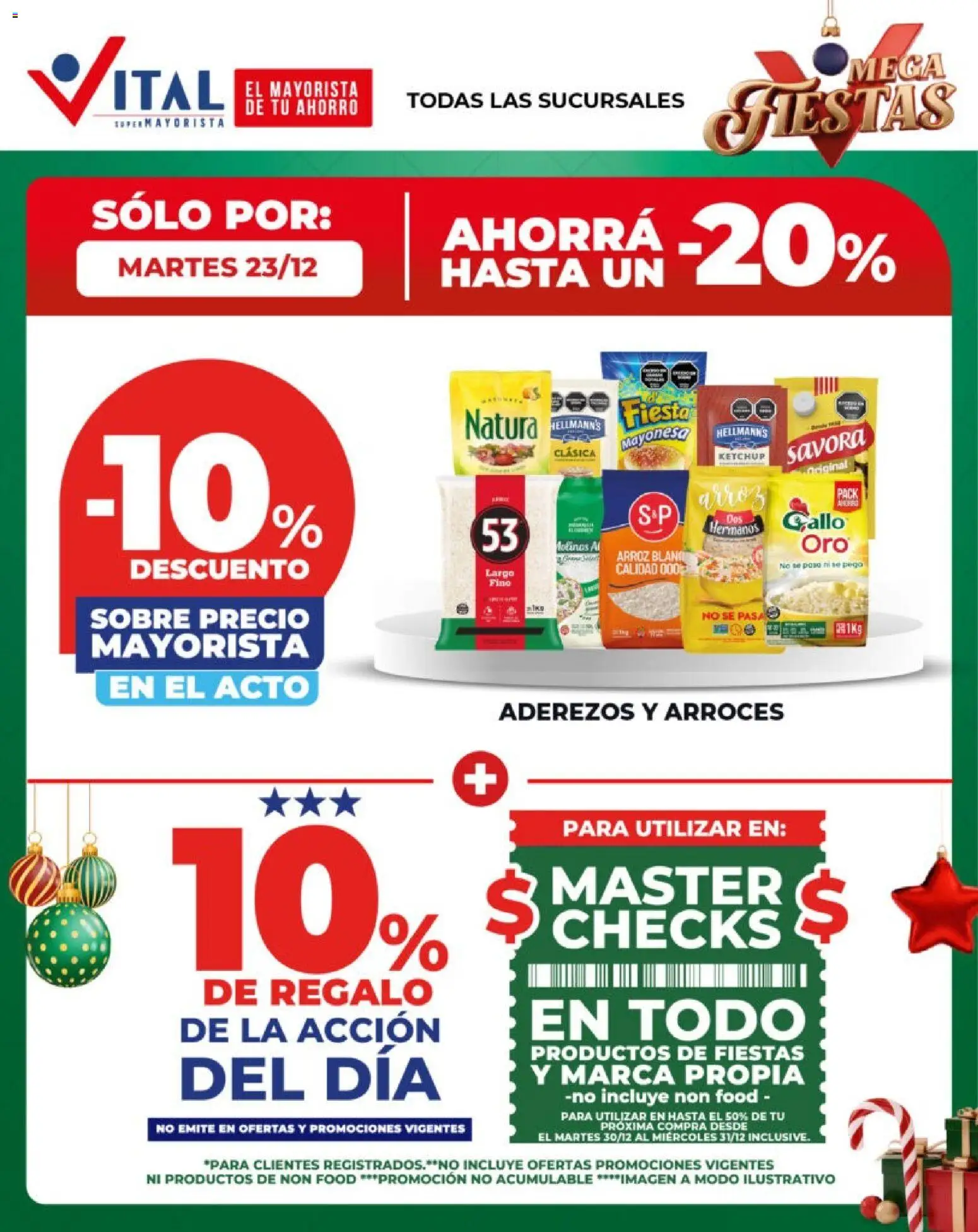 Vital - Sólo por │ válido desde el 23.12.2025 | Página: 1 | Productos: Sobre, Mayonesa, Ketchup, Arroz