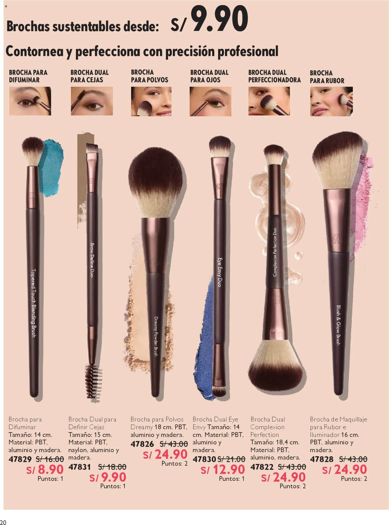 Catálogo Natura válido desde 27.12.2025 | Página: 20 | Productos: Brocha, Maquillaje, Rubor