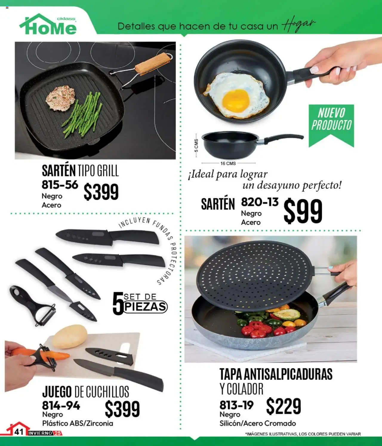 Nuevas ofertas de Cklass válidas en toda la República Mexicana desde el 16.09.2025. ¡Encuentra las mejores ofertas en Cklass - Catálogo We! | Página: 81 | Productos: Colador, Juego, Sartén