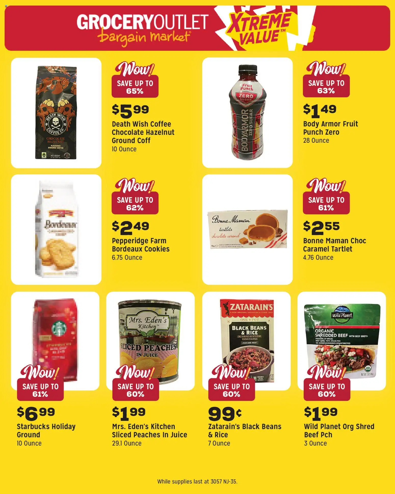 Grocery Outlet Weekly Ad - valid from 04.03.2026 | Page: 11 | Products: Peaches, Juice, Cookies, Sugar