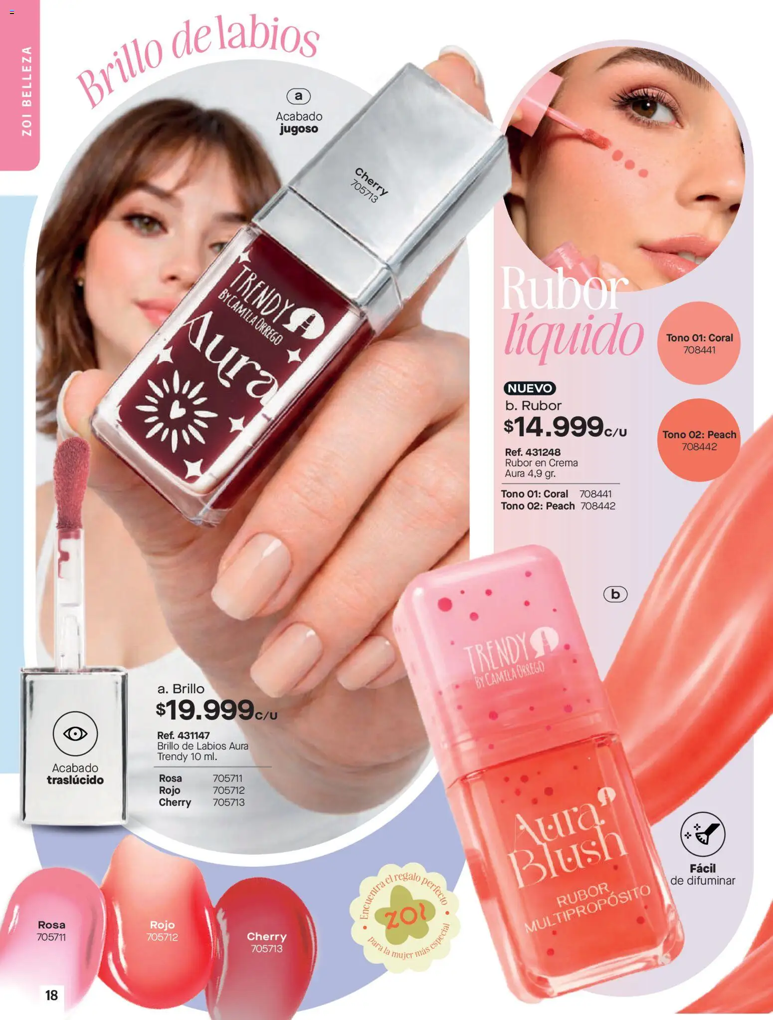 Carmel revista - valida desde el 01.06.2026 | Página: 18 | Productos: Crema, Rubor, Brillo, Brillo de labios