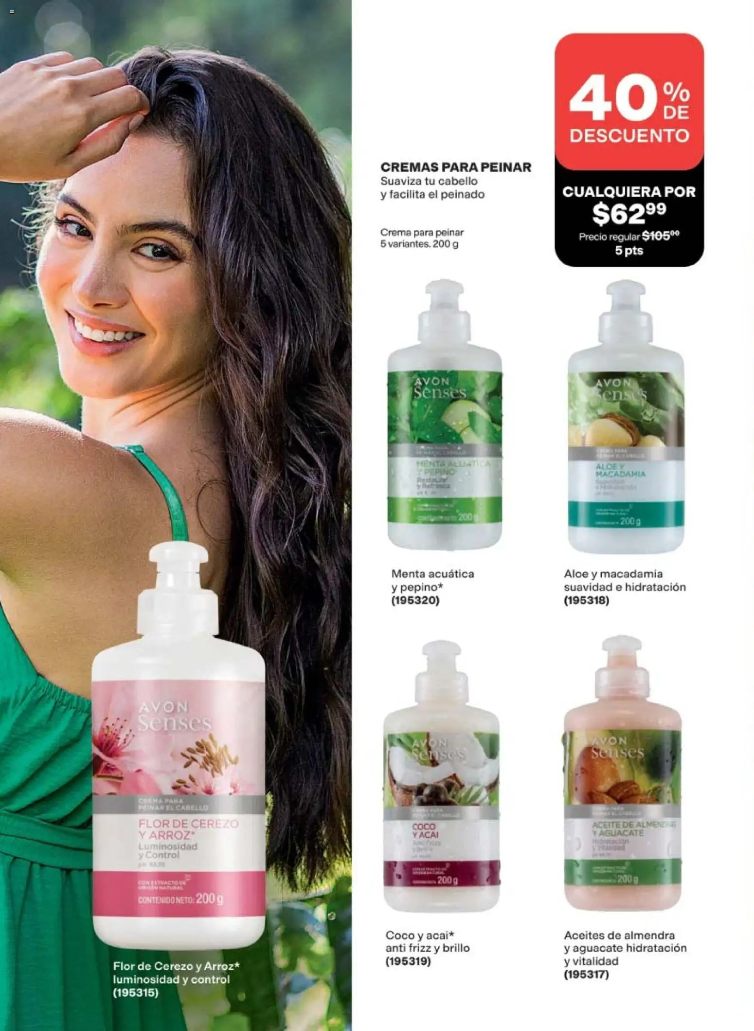 Nuevas ofertas de AVON válidas en toda la República Mexicana desde el 08.05.2026. ¡Encuentra las mejores ofertas en AVON campaña 8 2026! | Página: 184 | Productos: Almendras, Crema, Brillo, Almendra
