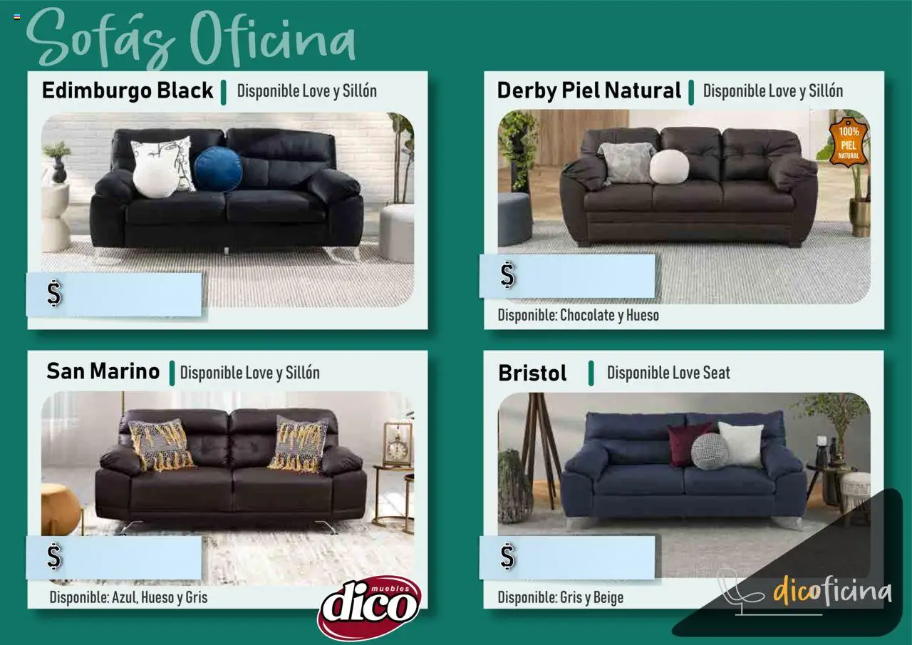 Nuevas ofertas de Muebles Dico válidas en toda la República Mexicana desde el 03.07.2025. ¡Encuentra las mejores ofertas en Muebles Dico catálogo Oficina! | Página: 36 | Productos: Sillón, Chocolate