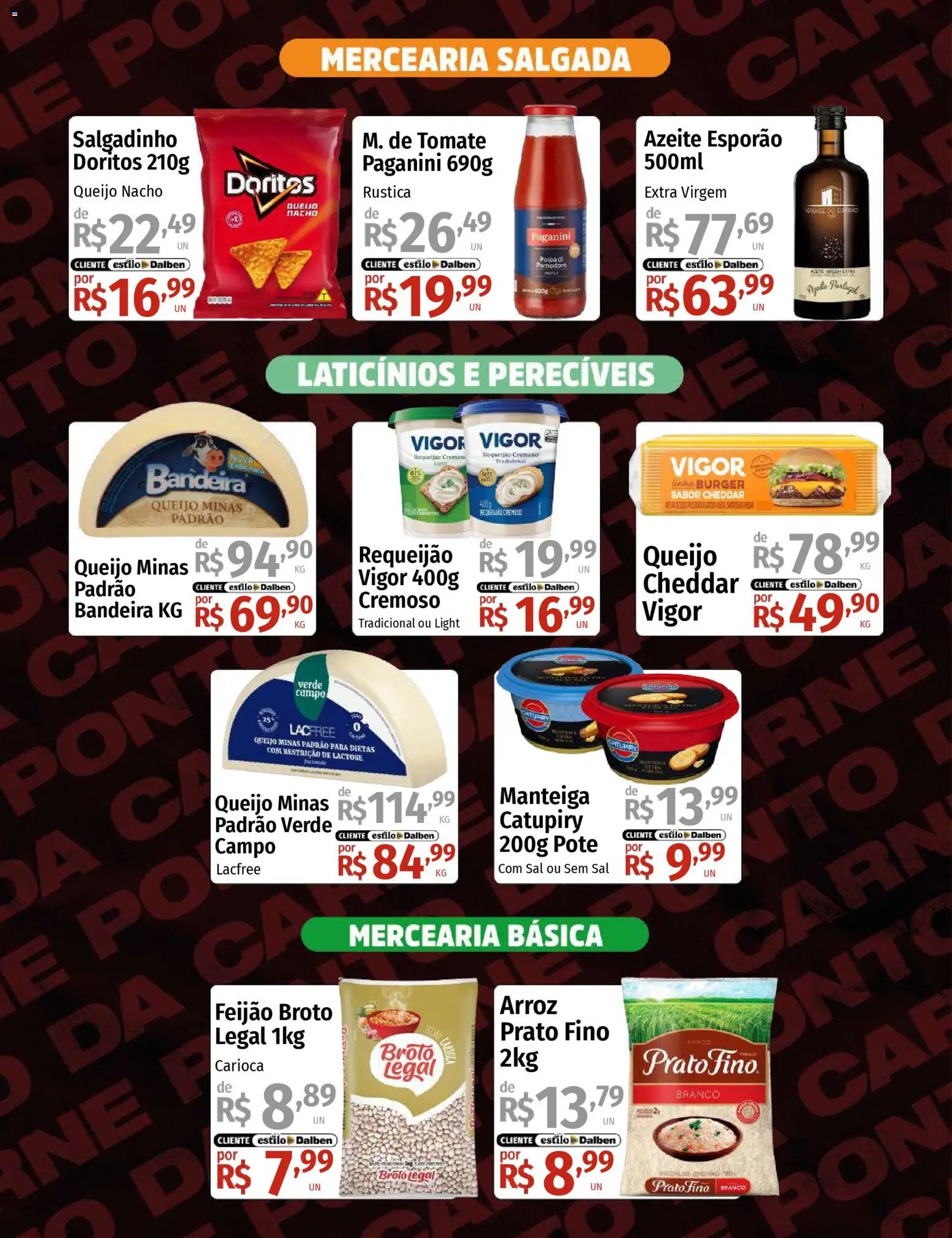 Supermercado Dalben Folheto - válido de 25.02.2026 | Página: 3 | Produtos: Manteiga, Cheddar, Catupiry, Azeite