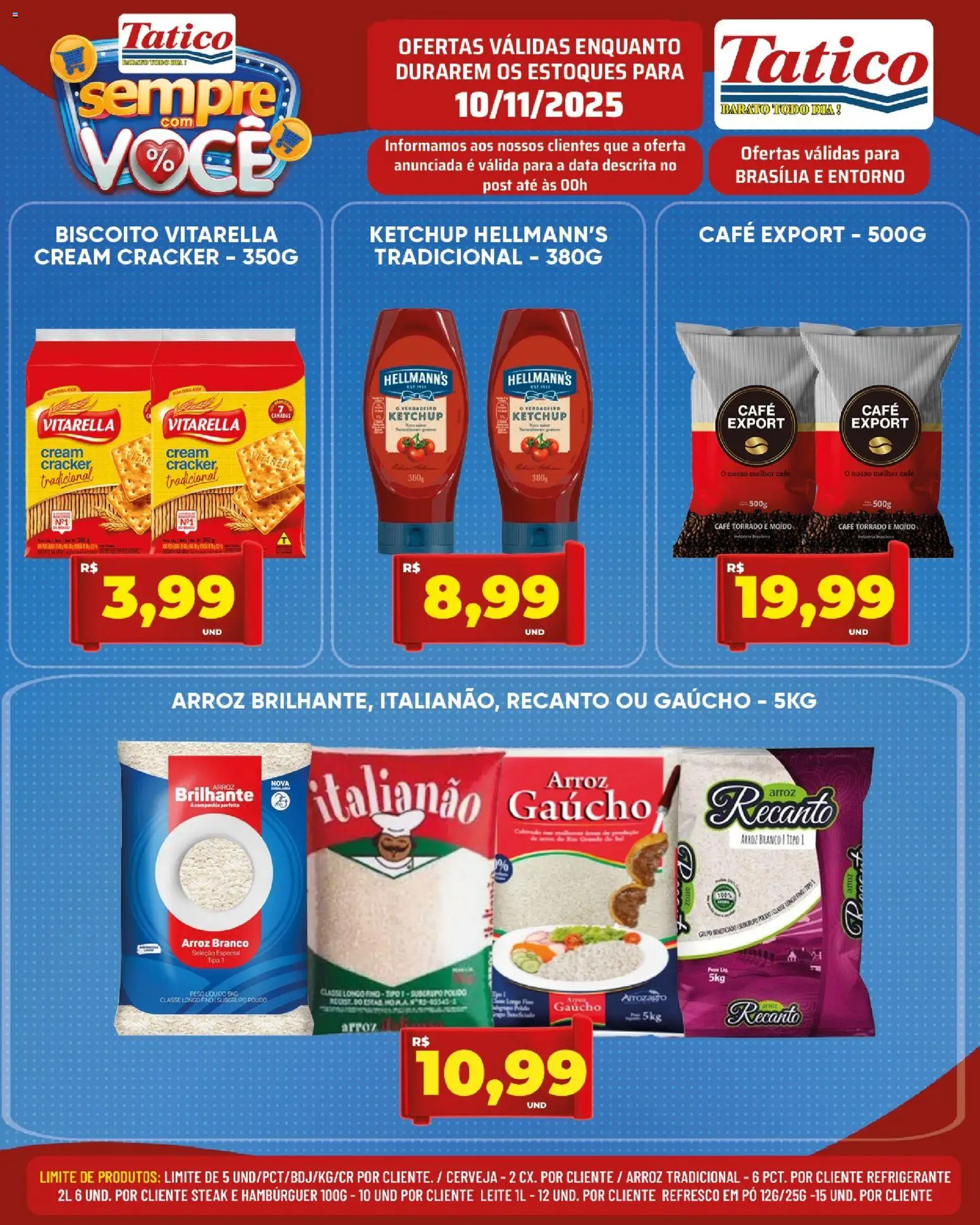 Tatico Folheto - válido de 10.11.2025 | Página: 13 | Produtos: Arroz, Ketchup, Refrigerante, Cream cracker
