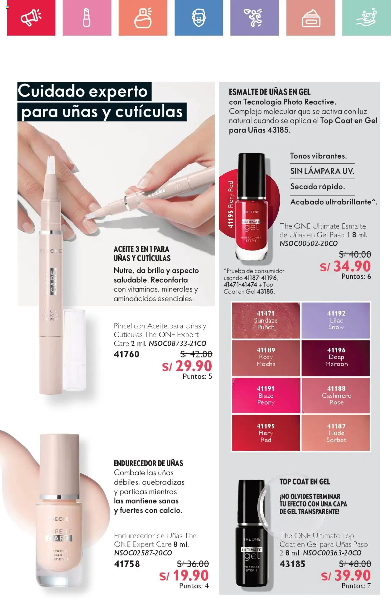 Catálogo Oriflame válido desde 23.08.2025 | Página: 36 | Productos: Esmalte de uñas, Pincel, Aceite, Lámpara