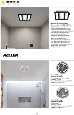 Preview of Mitre 10 - Bathroom, Kitchen and Laundry E-selection Guide 2026 - valid from 13.02.2026 | Page: 20 | Products: Heater, Controller, Fan, Bathroom