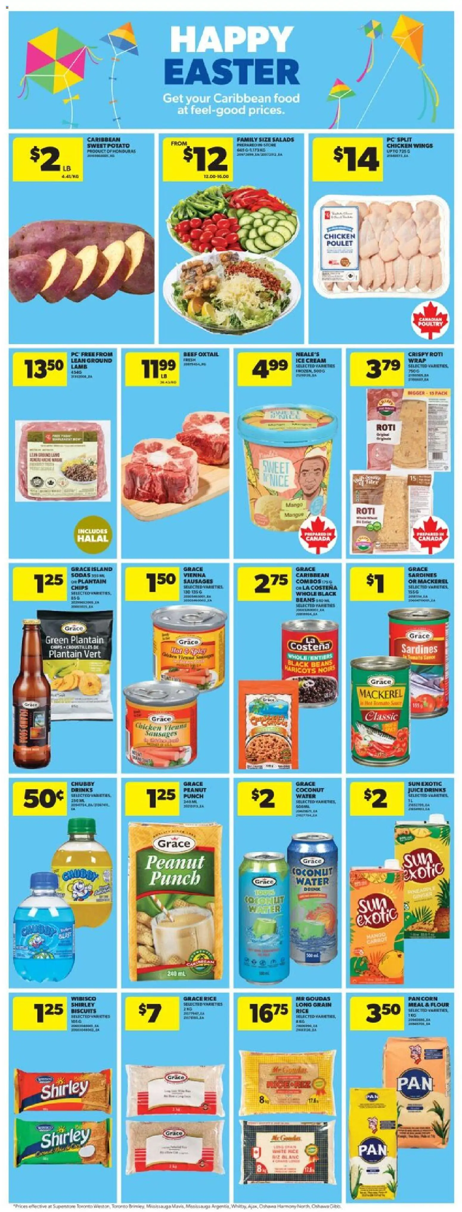 Real Canadian Superstore flyer valid from 26.03.2026 | Page: 13 | Products: Cream, Chicken wings, Juice, Chicken