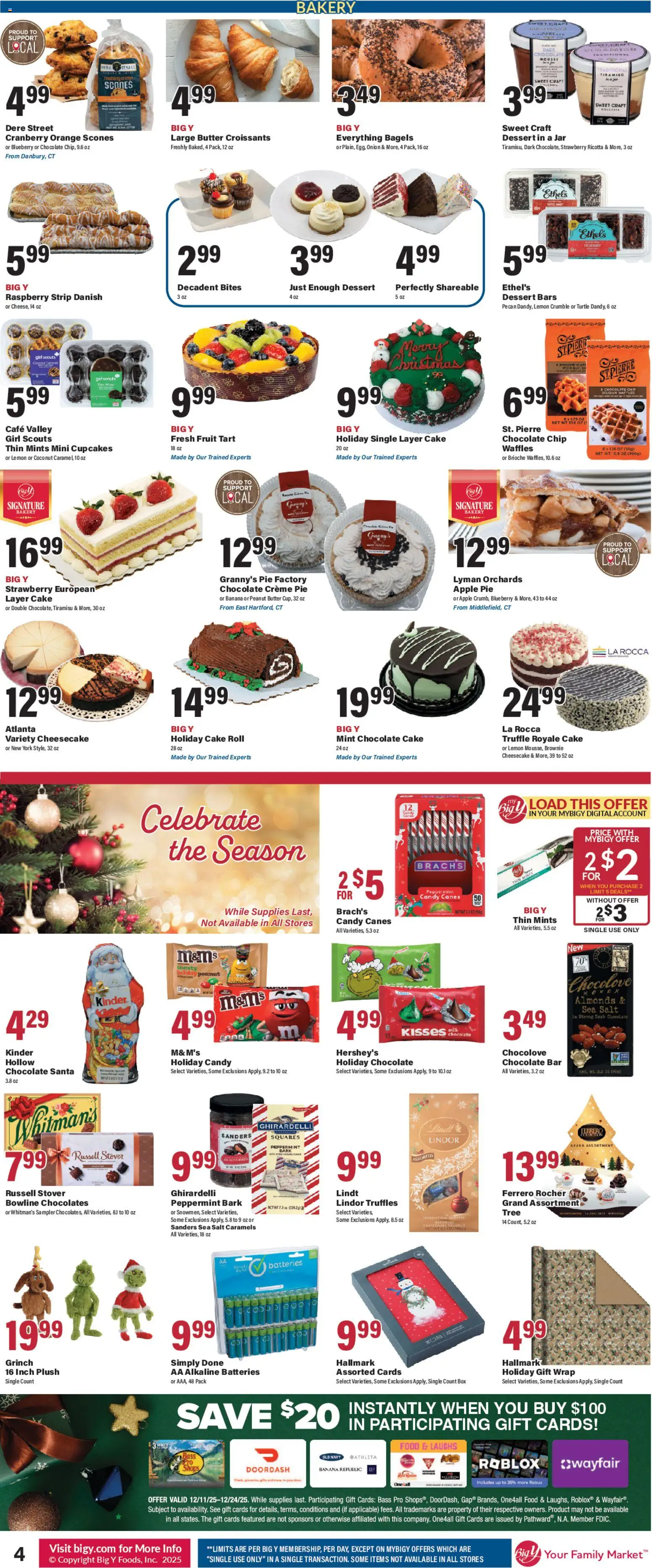 Big Y Weekly Ad - valid from 18.12.2025 | Page: 5 | Products: Bakery, Salt, Croissants, Onion
