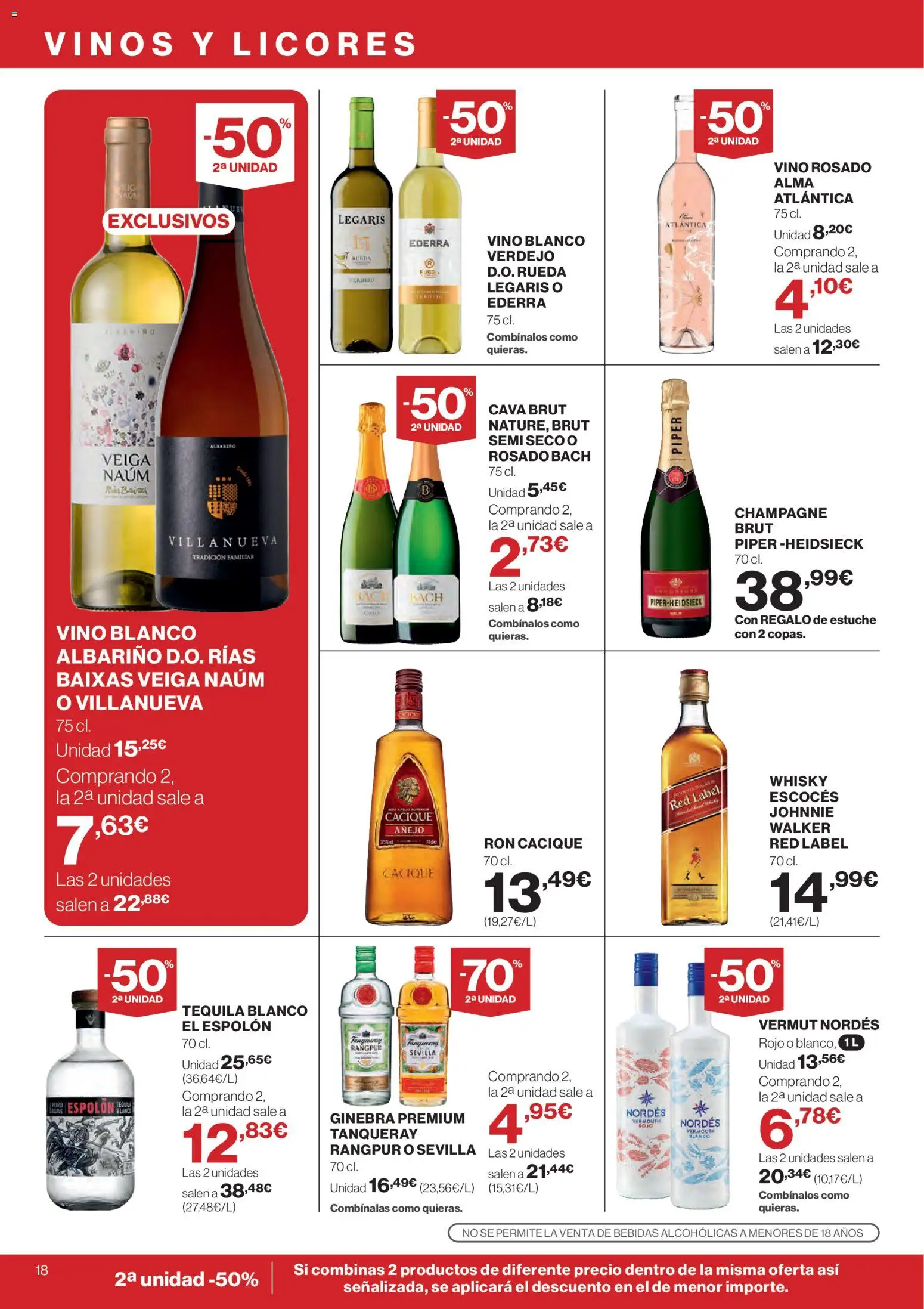 Nuevas ofertas de El Corte Inglés válidas en toda la República Mexicana desde el 12.02.2026. ¡Encuentra las mejores ofertas en El Corte Inglés catálogo! | Página: 18 | Productos: Champagne, Tequila, Cava, Whisky