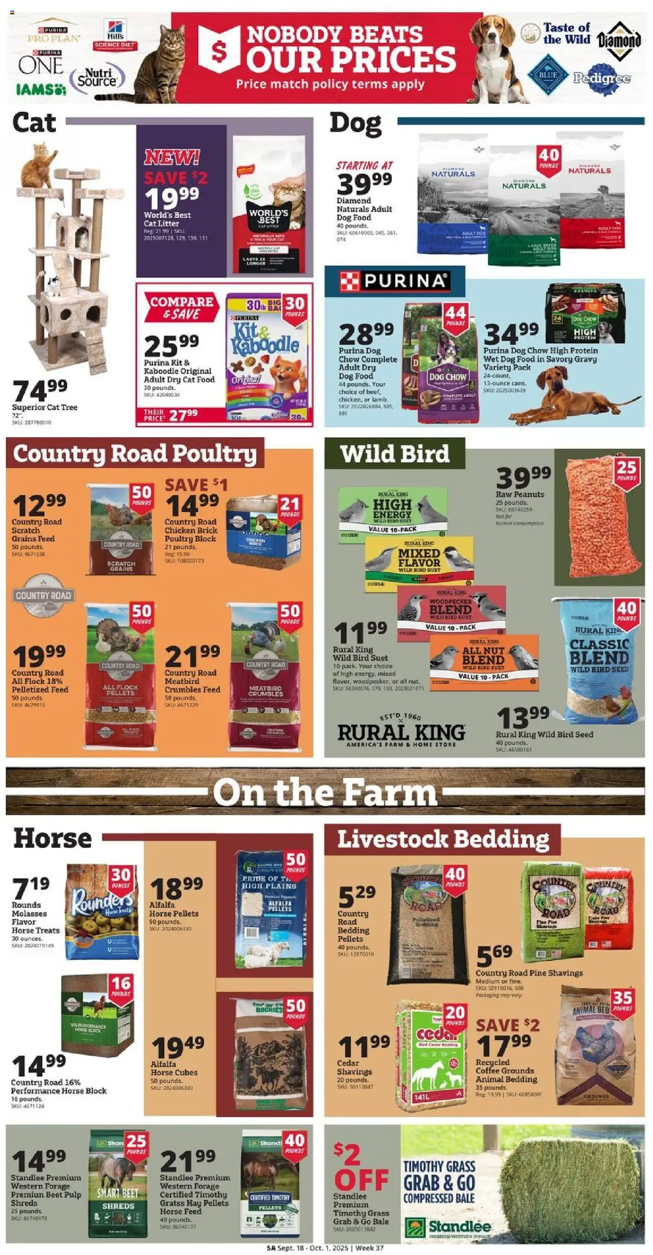 Rural King Weekly Ad - valid from 18.09.2025 | Page: 7 | Products: Bed, Safe, Dog Food, Cat Tree