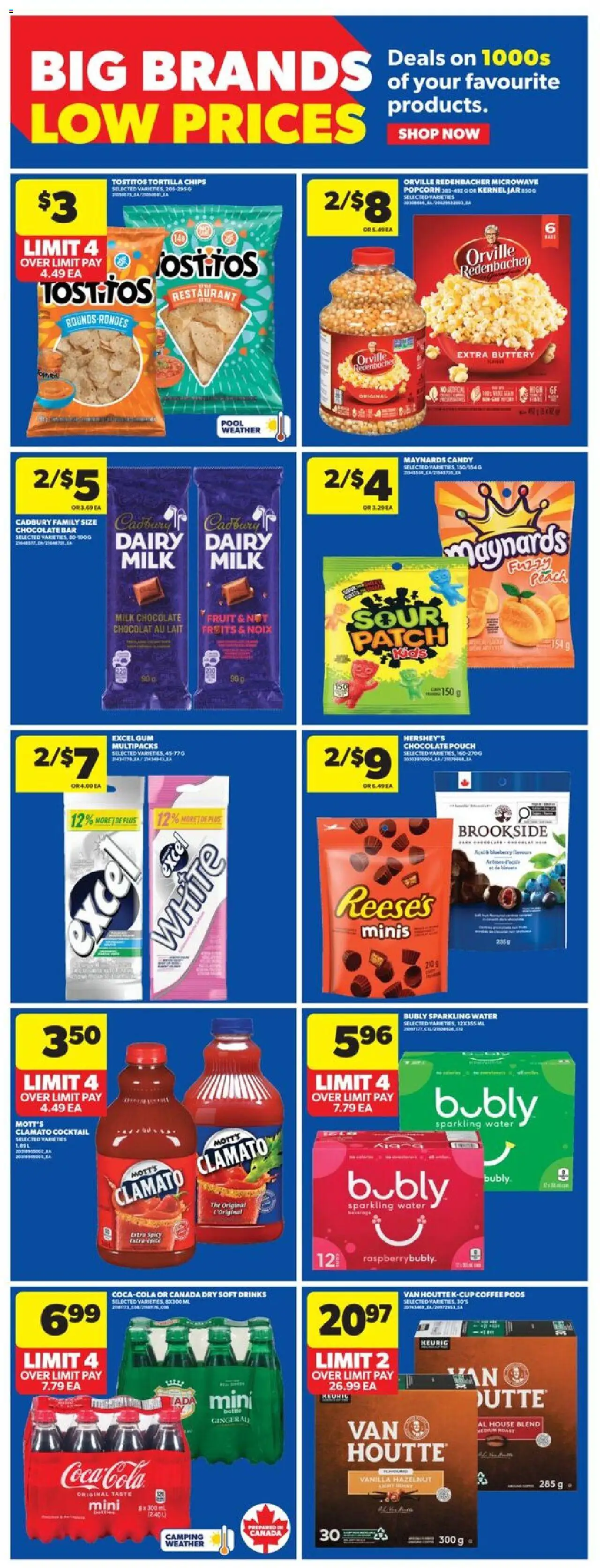 Real Canadian Superstore flyer valid from 14.08.2025 | Page: 9 | Products: Chips, Milk, Coffee, Chocolate
