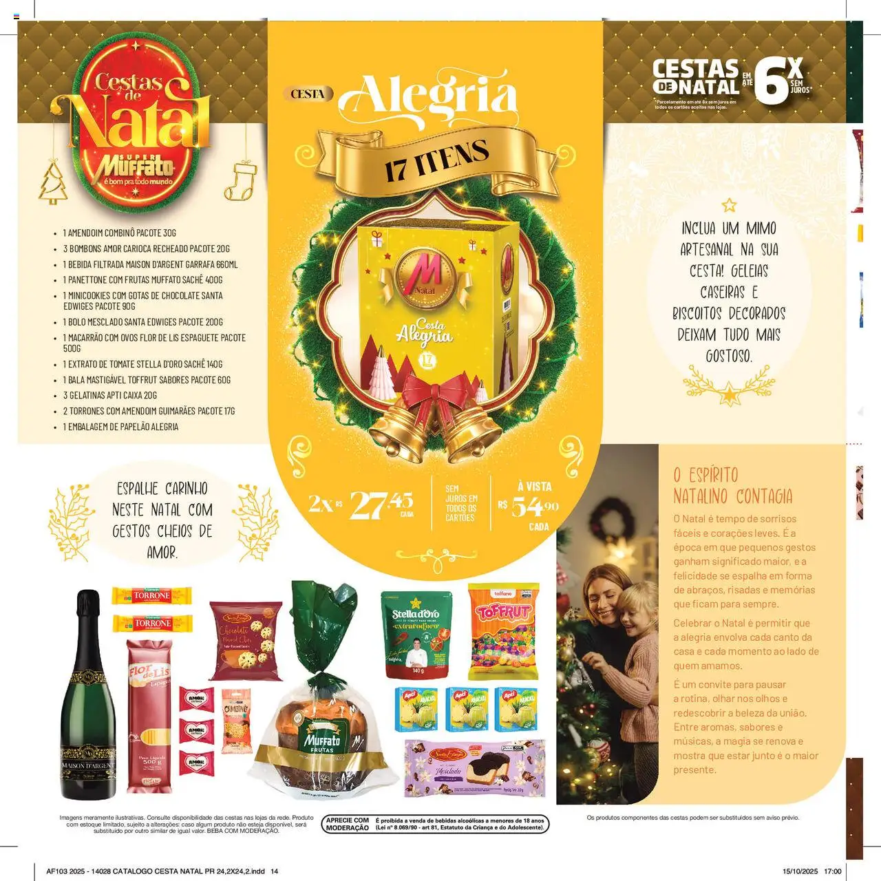 Super Muffato Folheto - válido de 13.10.2025 | Página: 14 | Produtos: Espaguete, Panettone, Caixa, Chocolate