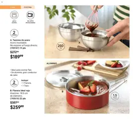 Vista previa de Flanera ideal roja, Aluminio. 18.5 cm de diámetro. Incluye: 1 Flanera, 1 Tapa. 2 piezas, nuevo folleto de la tienda, válido en México a partir del 10.01.2026 | Página: 64