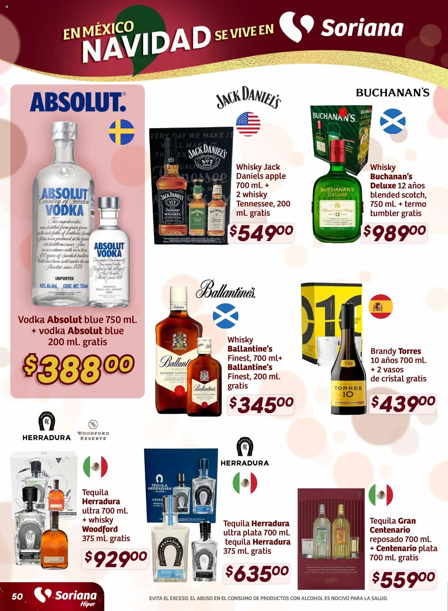 Nuevas ofertas de Soriana válidas en toda la República Mexicana desde el 27.11.2025. ¡Encuentra las mejores ofertas en Soriana - Preciazazaso Híper: Chih, Coah, Dur, NL, SLP, Tamps, Zac! | Página: 49 | Productos: Whiskey, Tequila, Whisky, Termo