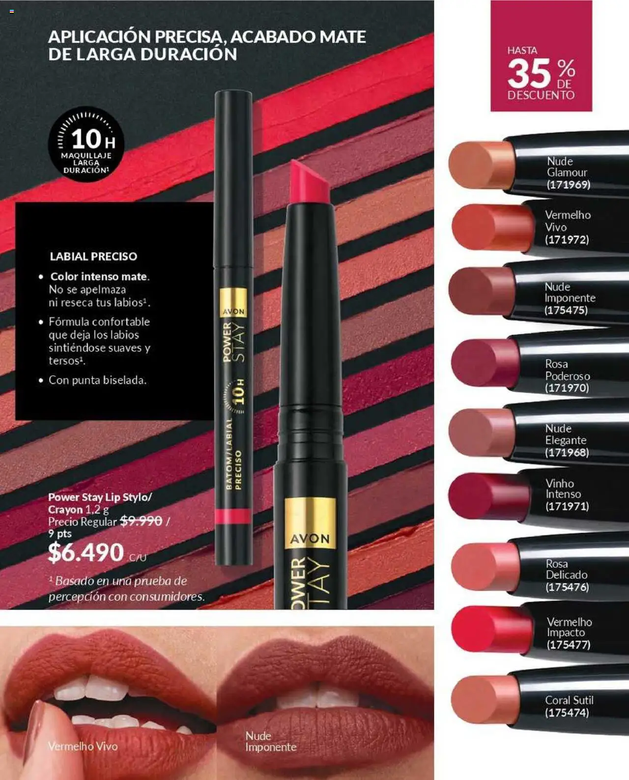 Catálogo Avon Campaña 10 │ válido desde el 03.06.2025 | Página: 12 | Productos: Maquillaje, Mate, Labial