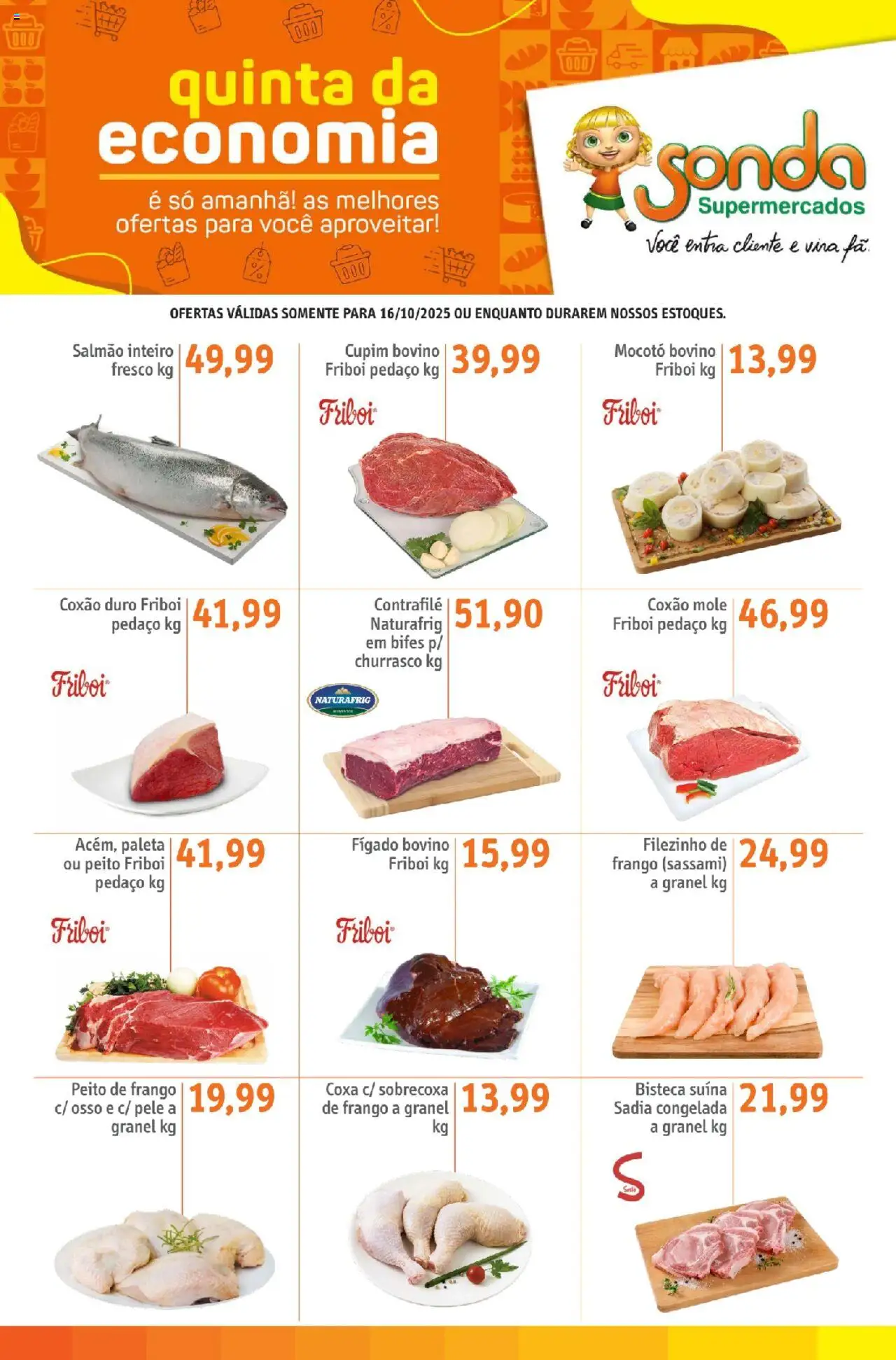 Sonda Folheto - válido de 16.10.2025 | Página: 1 | Produtos: Salmão, Frango, Peito de frango