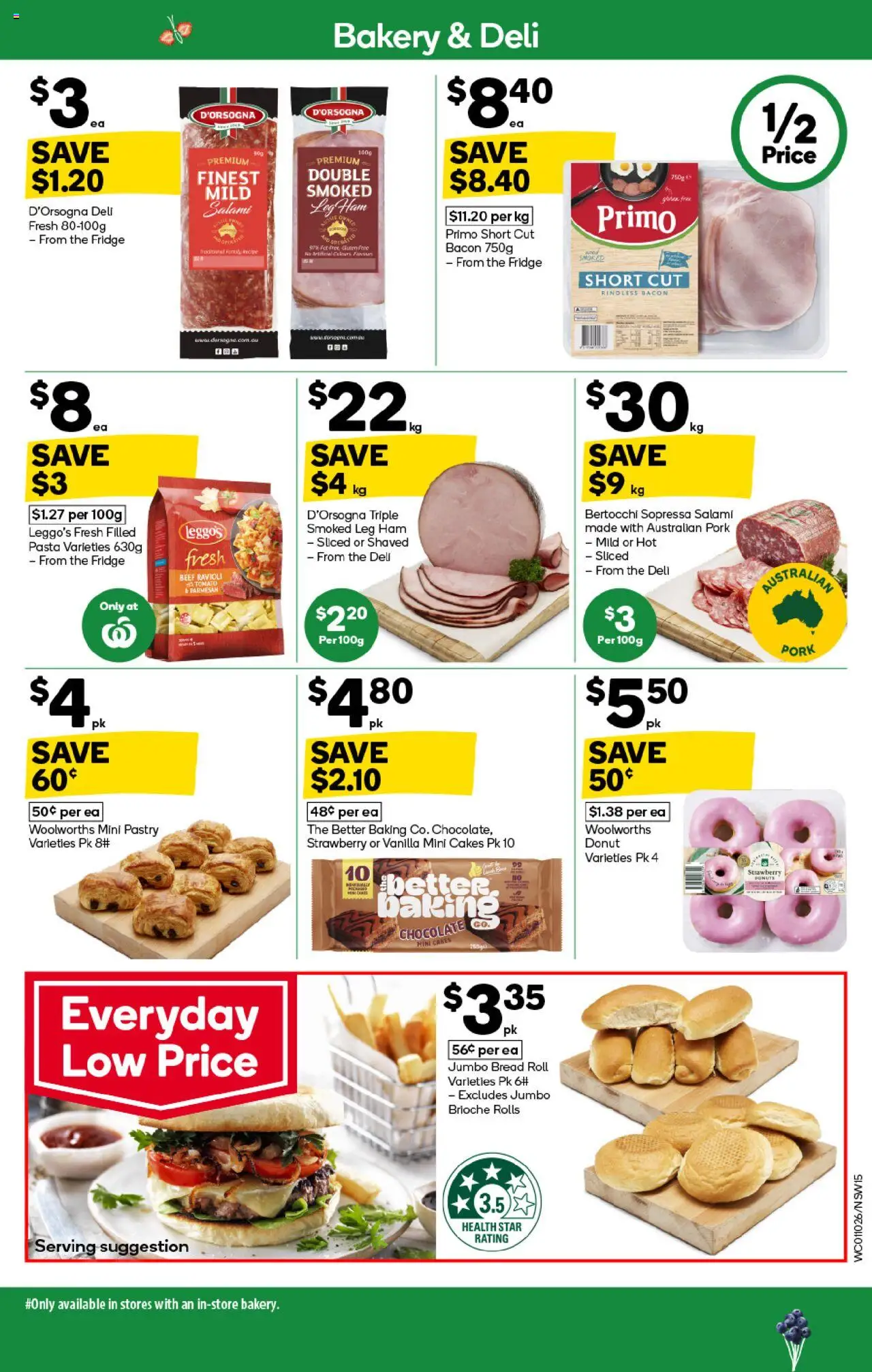 Woolworths catalogue - valid from 01.10.2025 | Page: 13 | Products: Donuts, Ham, Pastry, Bakery