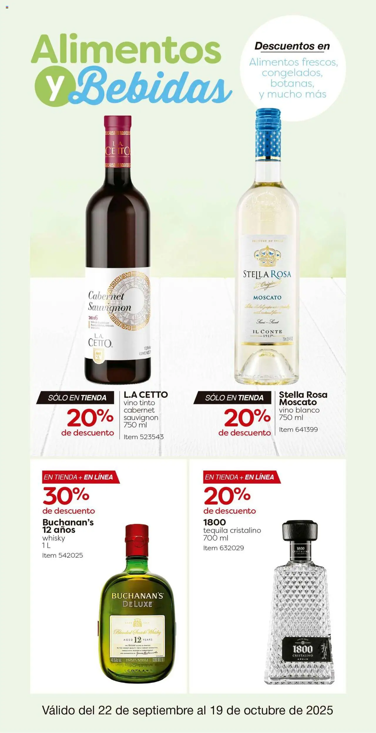 Nuevas ofertas de Costco válidas en toda la República Mexicana desde el 22.09.2025. ¡Encuentra las mejores ofertas en Costco - Catálogo! | Página: 20 | Productos: Tequila, Vino, Whisky