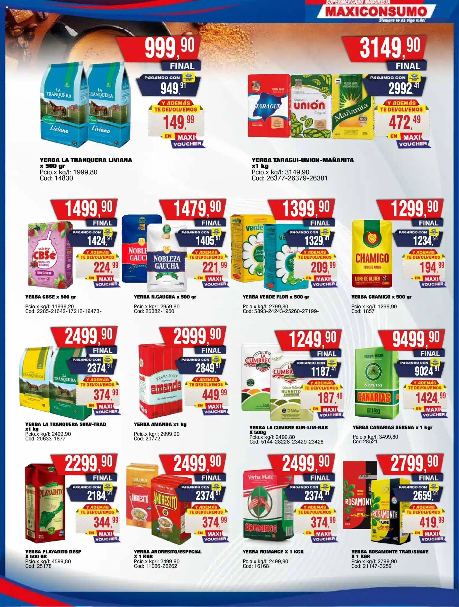Maxiconsumo ofertas │ válido desde el 24.11.2025 | Página: 7 | Productos: Mate, Yerba, Té