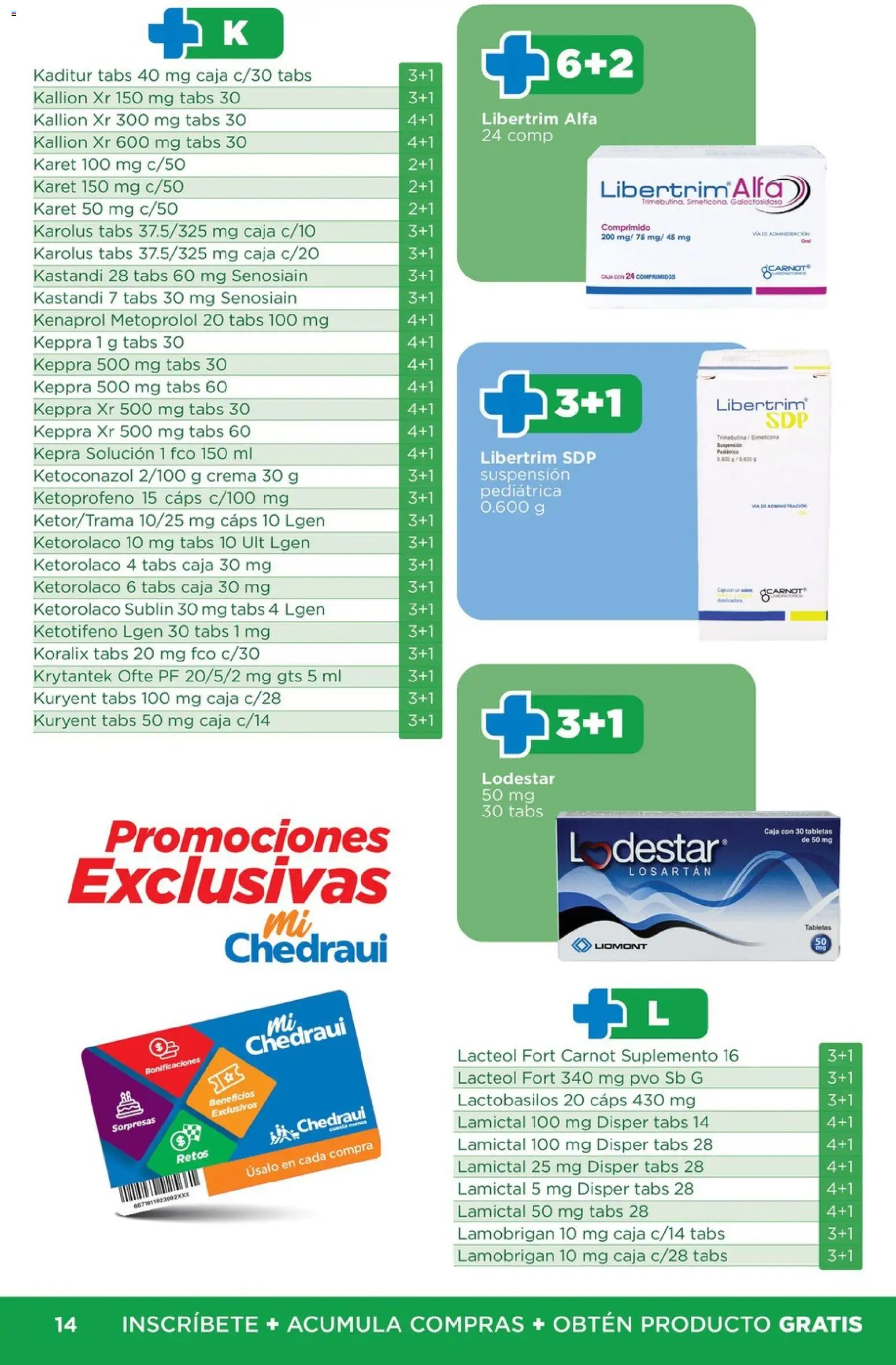 Nuevas ofertas de Chedraui válidas en toda la República Mexicana desde el 27.03.2026. ¡Encuentra las mejores ofertas en Chedraui folleto Promociones Exclusivas! | Página: 14 | Productos: Crema, Caja