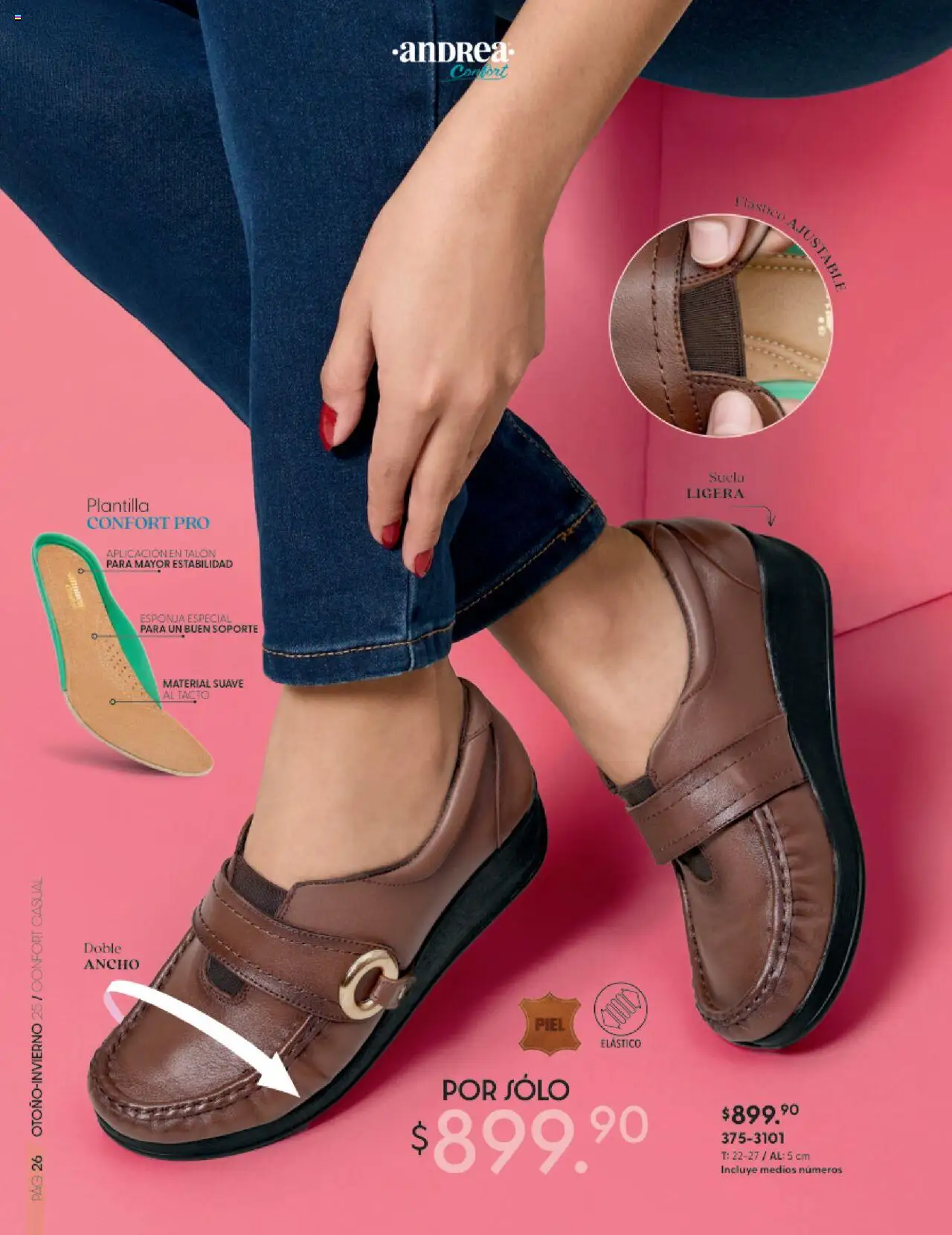 Nuevas ofertas de Andrea válidas en toda la República Mexicana desde el 24.08.2025. ¡Encuentra las mejores ofertas en Andrea - CCatálogo Calzado Confort Otoño! | Página: 26 | Productos: Esponja