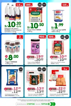Catálogo Tottus válido desde 11.09.2025 | Página: 7 | Productos: Queso, Yogurt, Jamón