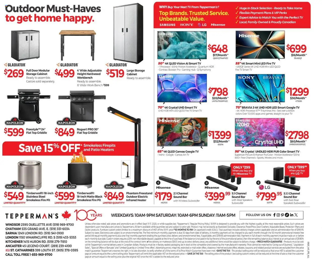 Tepperman's flyer valid from 11.09.2025 | Page: 14 | Products: Tv, Cabinet
