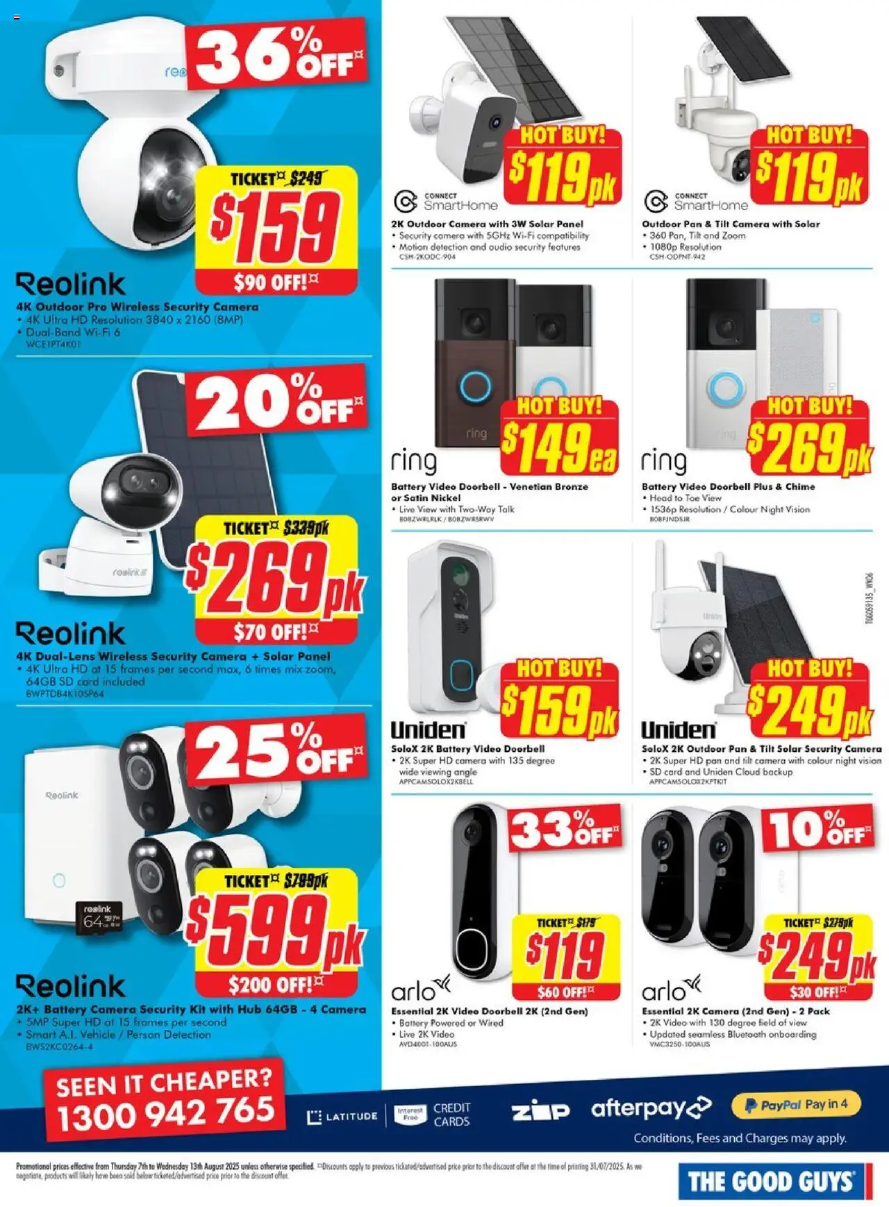 The Good Guys catalogue - valid from 06.08.2025 | Page: 18 | Products: Battery, Doorbell, Camera, Audio